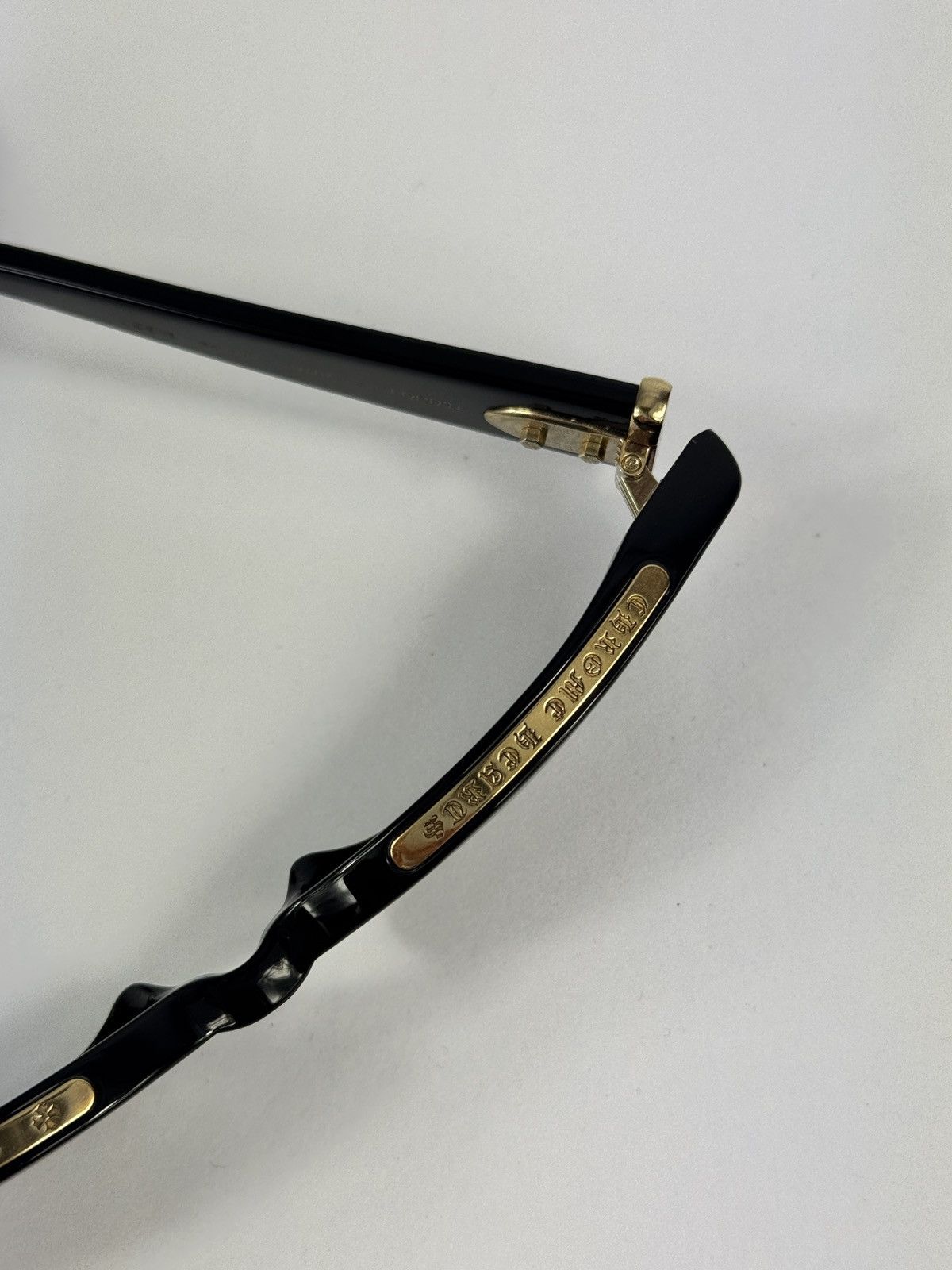 Chrome Hearts LORDN GOLD DETAILED BLACK FRAME SUNGLASSES Size ONE SIZE - 3 Thumbnail