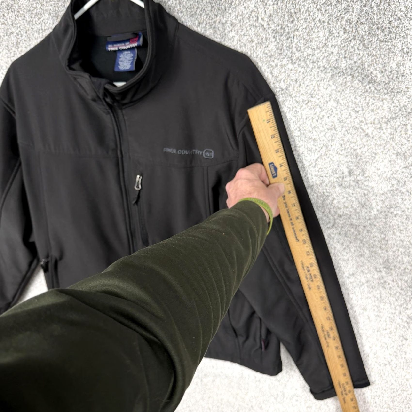 Free Country Free Country Jacket Windbreaker L Mens Black Softshell Zip Pockets Trekking Outdoor Fall Winter Size US L / EU 52-54 / 3 - 3 Thumbnail