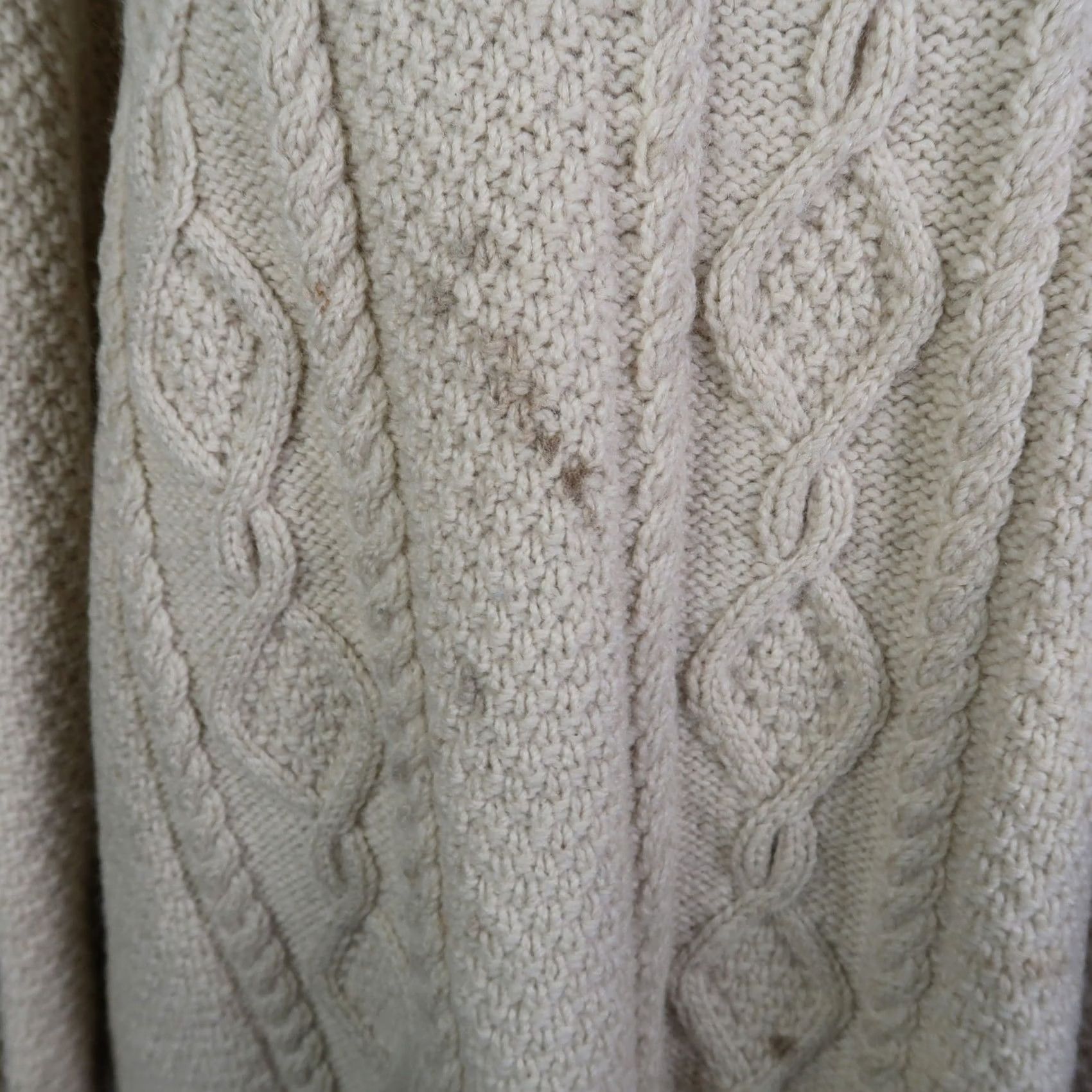 Vintage VINTAGE New Zealand Handknits Fisherman Sweater L Cream Wool Cable Knit Women Size L / US 10 / IT 46 - 7 Thumbnail