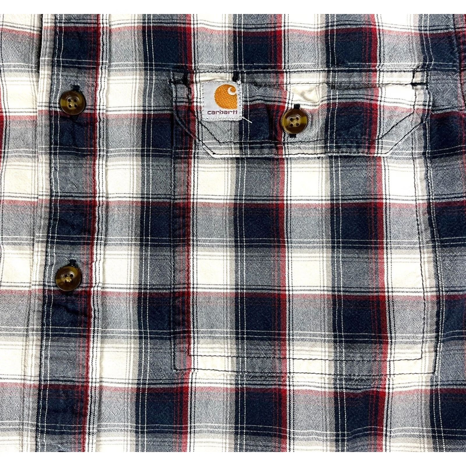 Carhartt Carhartt Men's Short Sleeve Button-Down Shirt Relaxed Fit Plaid Sz M Multicolor Cotton Casual Size US M / EU 48-50 / 2 - 4 Thumbnail