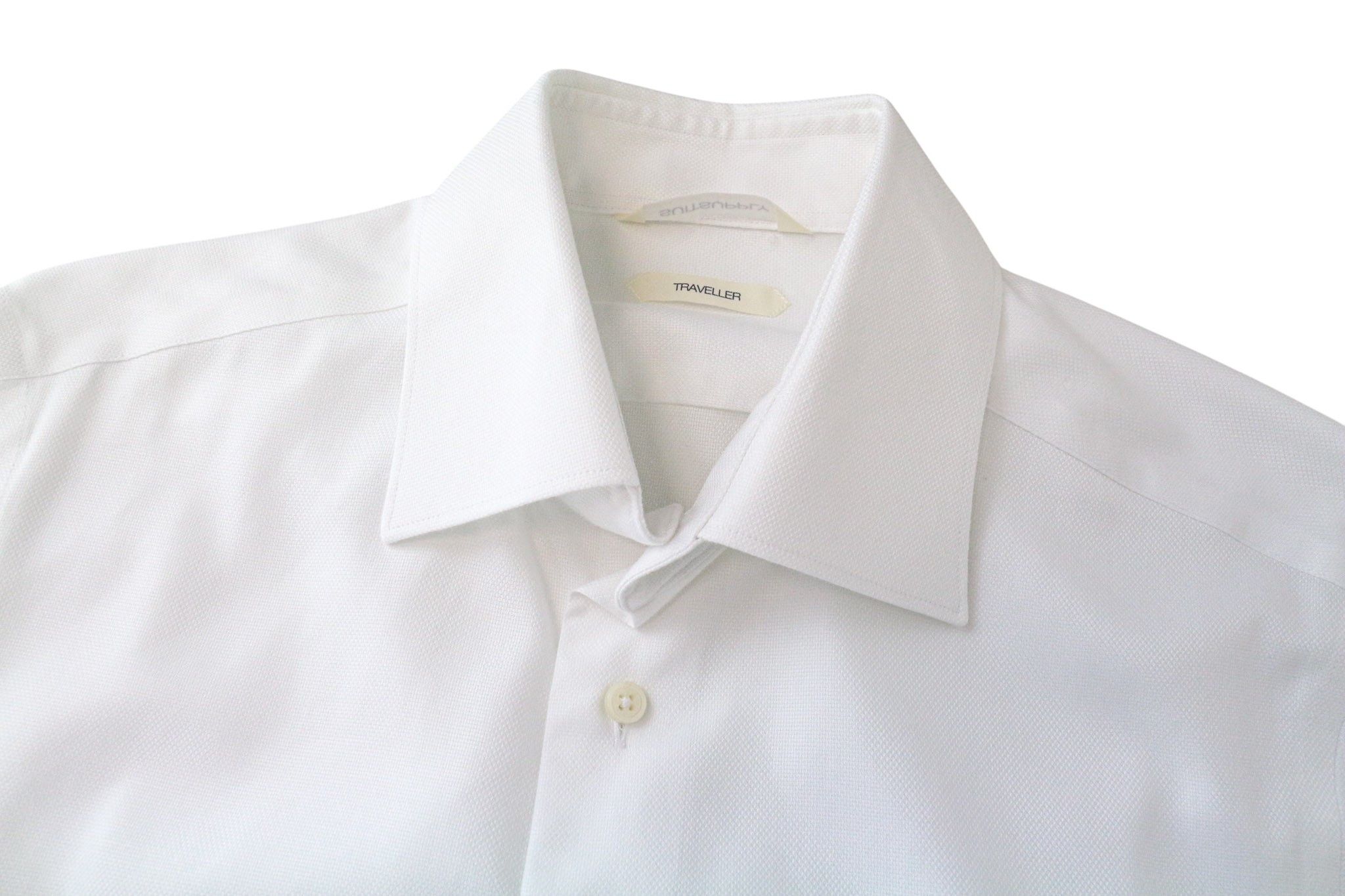 Suitsupply TRAVELLER 38/15 Slim Cotton White Long Sleeve Shirt 79481 Size US M / EU 48-50 / 2 - 3 Thumbnail