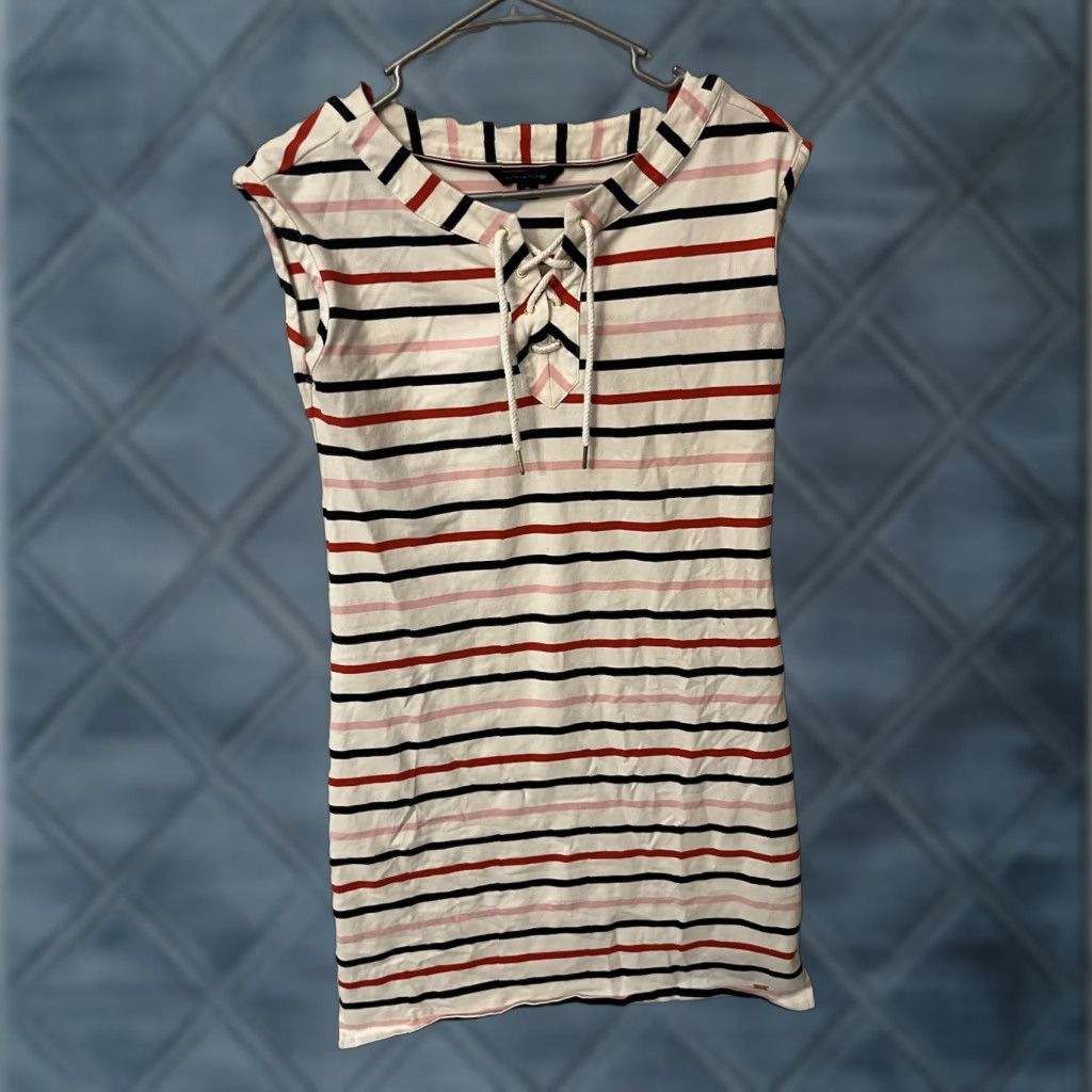 Tommy Hilfiger tommy hilfiger Short Dress Women XS Multicolor Belted A-Line Knee Length Dress Womens XS Multicolor Belted Tommy Hilfiger Dress Size 26" / US 2 / IT 38 - 1 Thumbnail