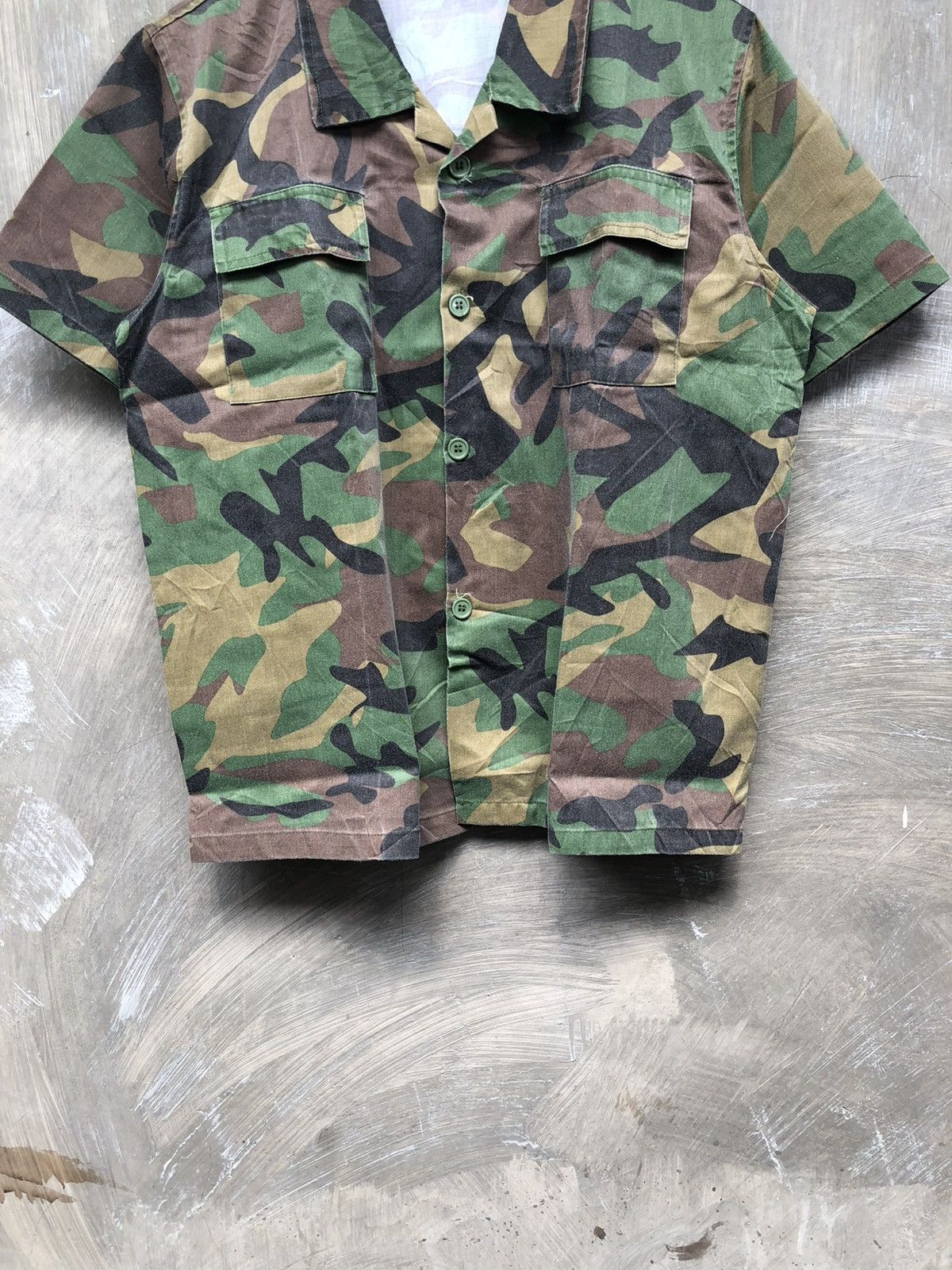 Japanese Brand Unknown - Army Men Button Up Shirt Size US L / EU 52-54 / 3 - 3 Thumbnail