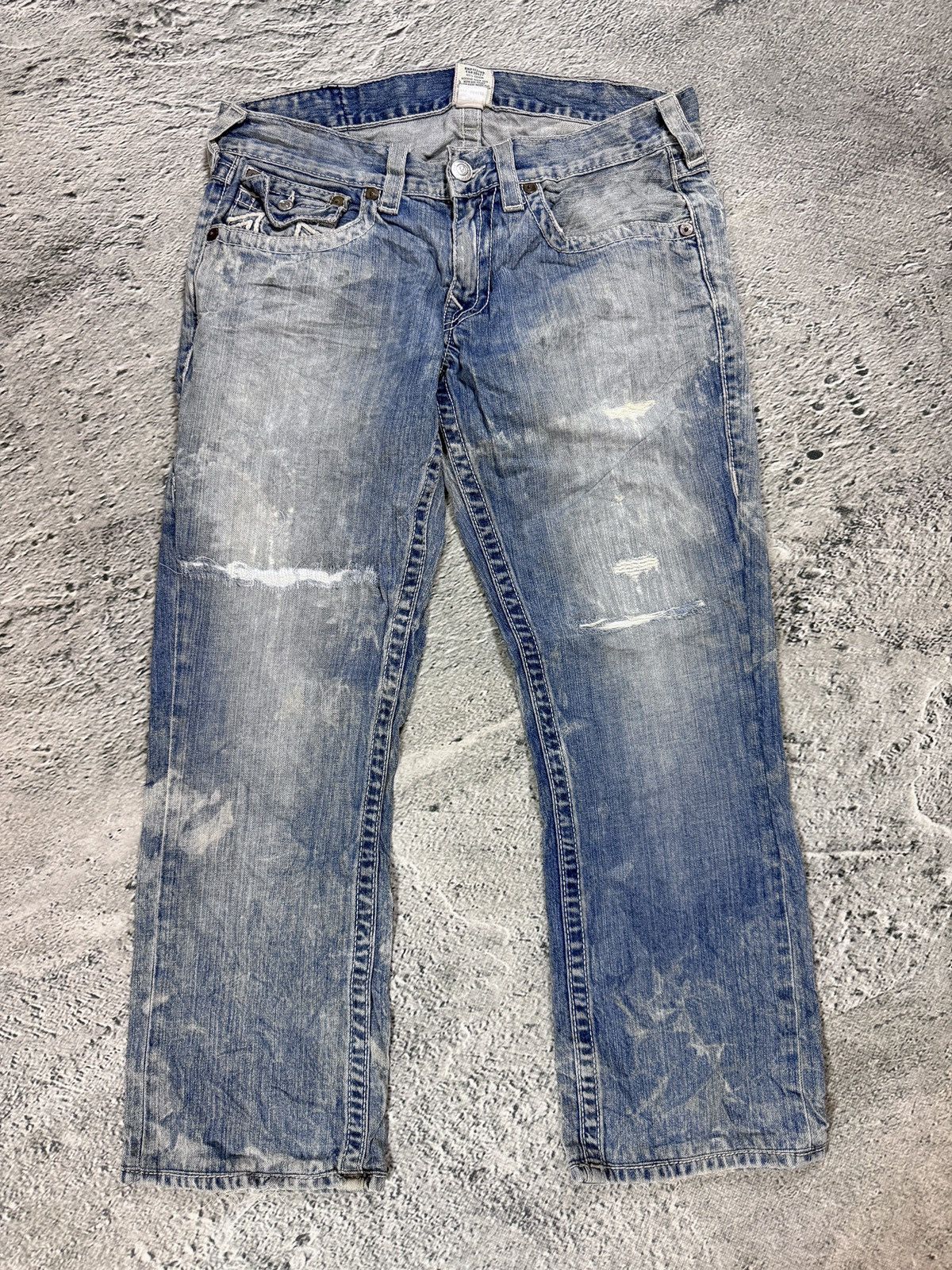 True Religion True Religion jeans washed denim white rope stitching Size US 32 / EU 48 - 6 Thumbnail