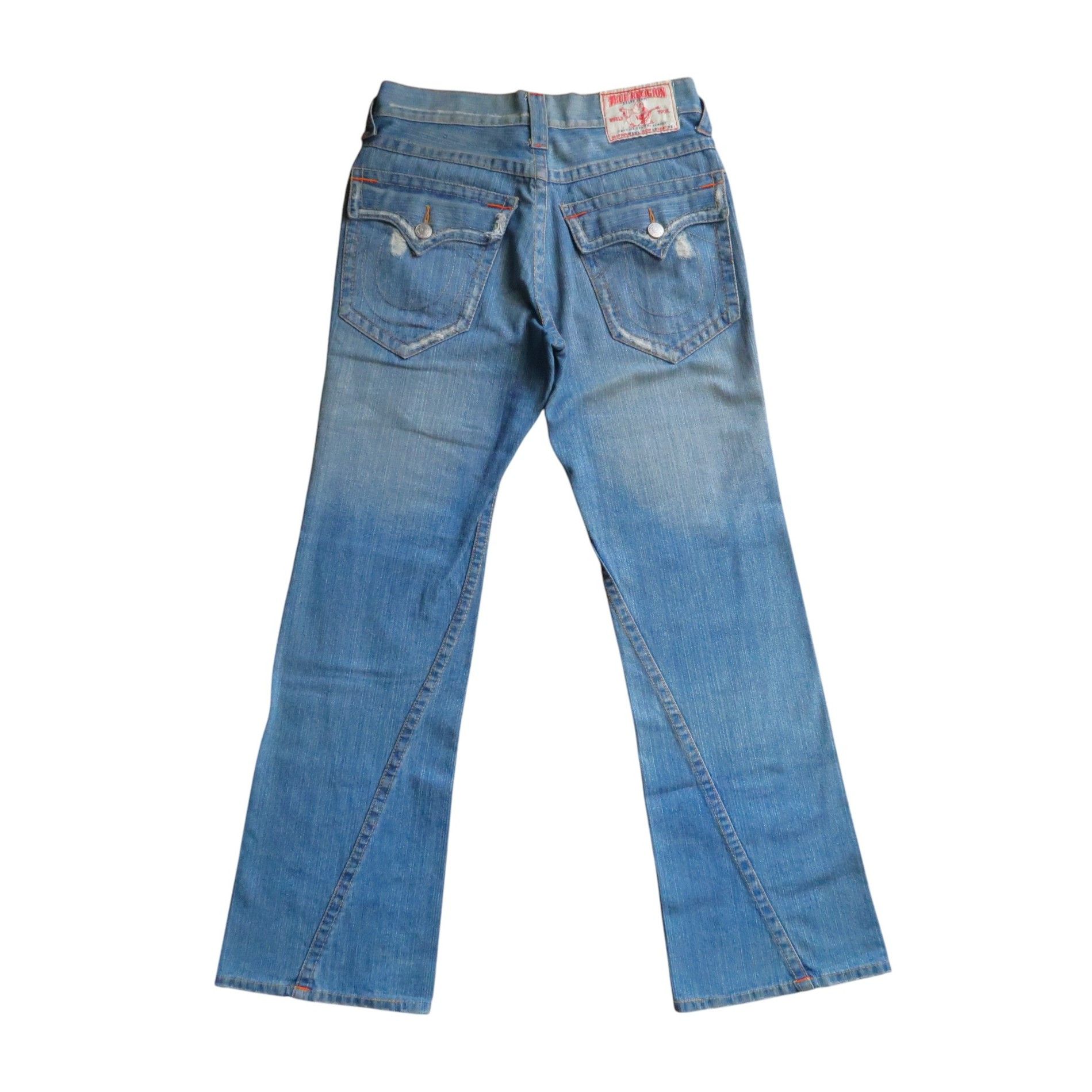 True Religion Vintage True Religion Spiral Cut Ripped Flared Denim Jeans Size US 32 / EU 48 - 2 Thumbnail