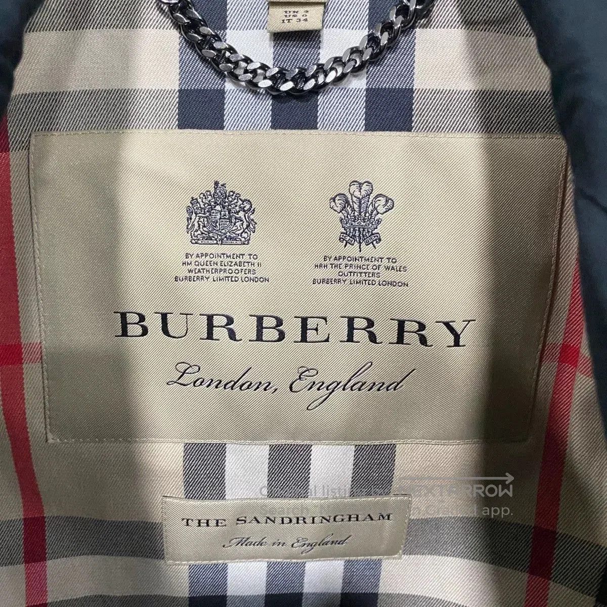 Burberry black double crown sandringham trench coat. Size XS / US 0-2 / IT 36-38 - 4 Thumbnail