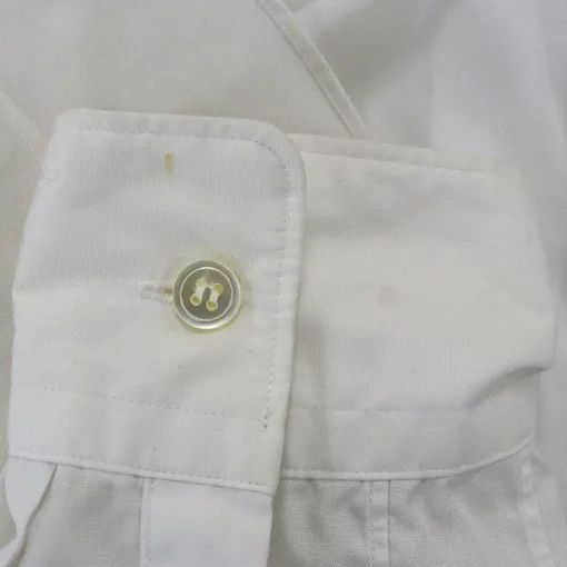 Comme des Garcons Homme Plus Shirt Inside frill cotton long sleeve button up plain White Size US S / EU 44-46 / 1 - 4 Thumbnail