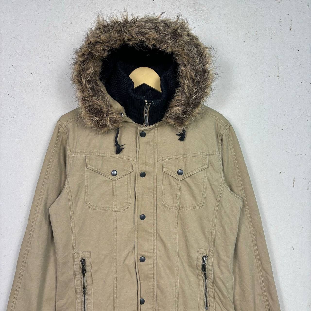 JACKROSE JACKROSE Y2K Streetwear Fur Hood Field Jacket Rockabilly Size US M / EU 48-50 / 2 - 3 Thumbnail