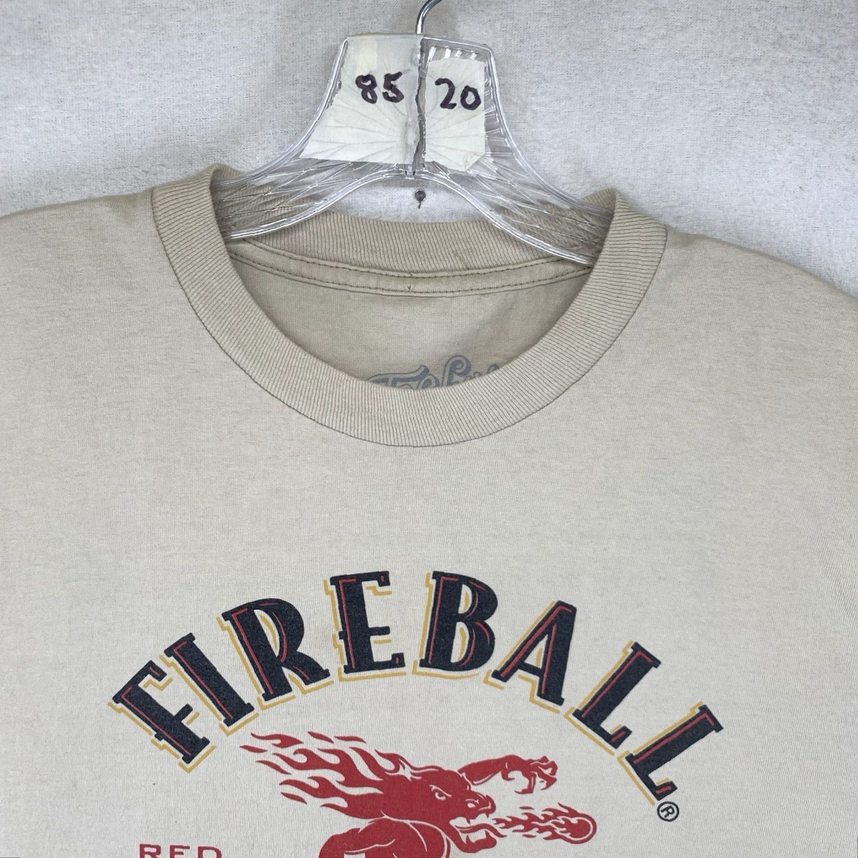 Vintage VINTAGE Fireball Whiskey Dragon Men's T-Shirt Medium Crew Neck Graphic Tee 2020s Fire Theme Cottons Size US M / EU 48-50 / 2 - 4 Thumbnail
