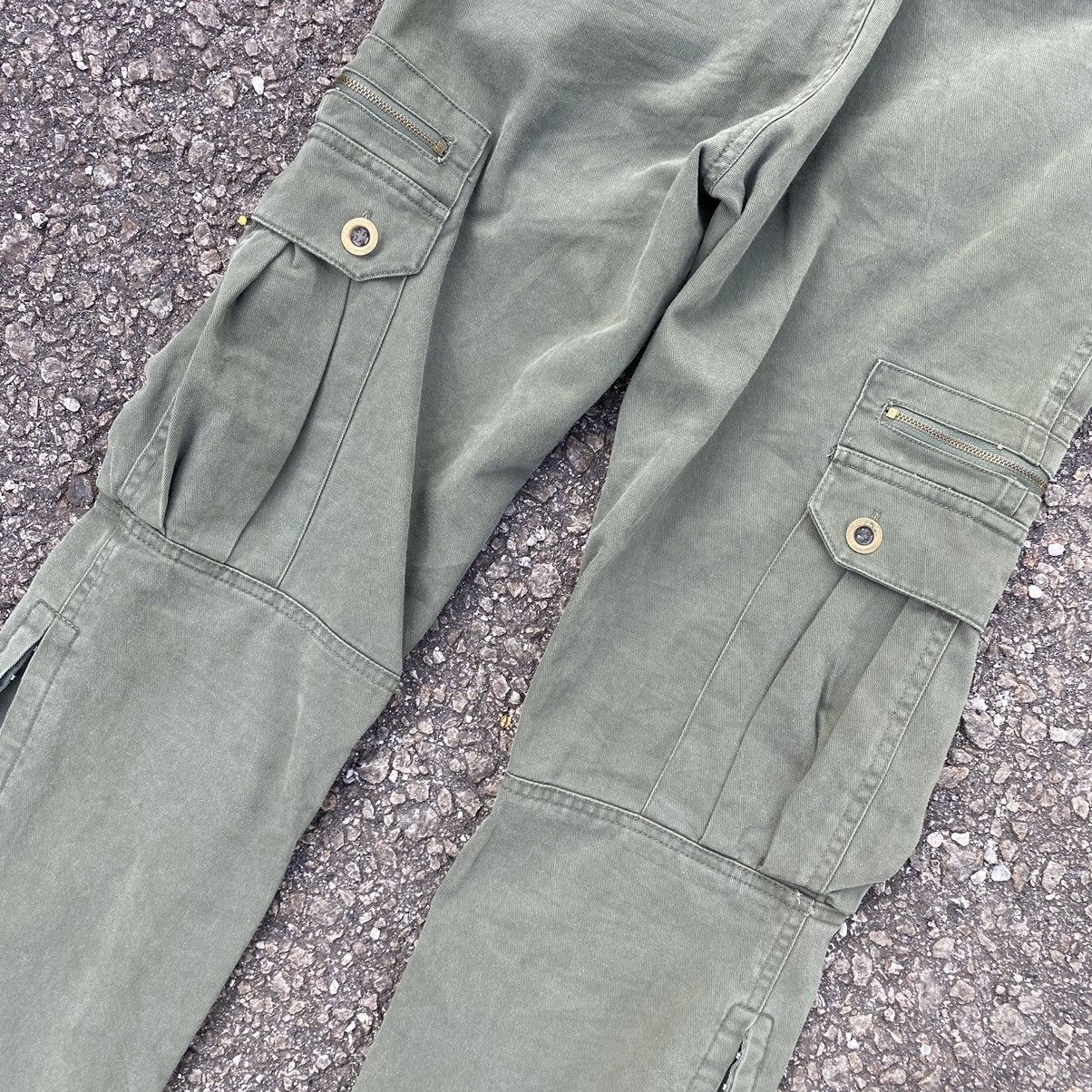 Hysteric Glamour Flare Cargo Pants Green Army Heaven and Earth Punk Bootcut Size US 29 - 13 Thumbnail
