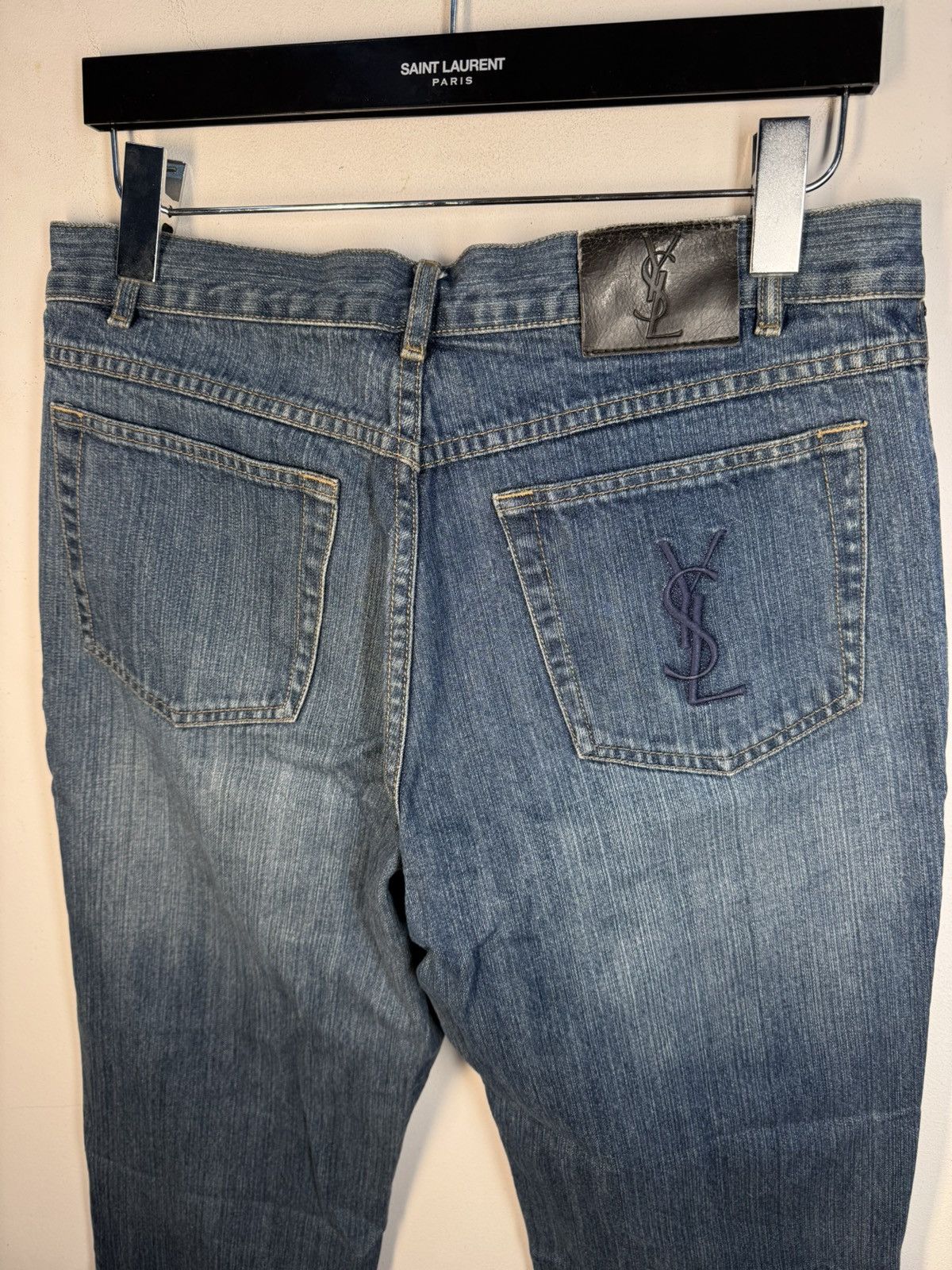 Yves Saint Laurent 34x30 YSL Jeans Denim Pants Indigo Selvedge Vintage Yves Size US 34 / EU 50 - 16 Thumbnail