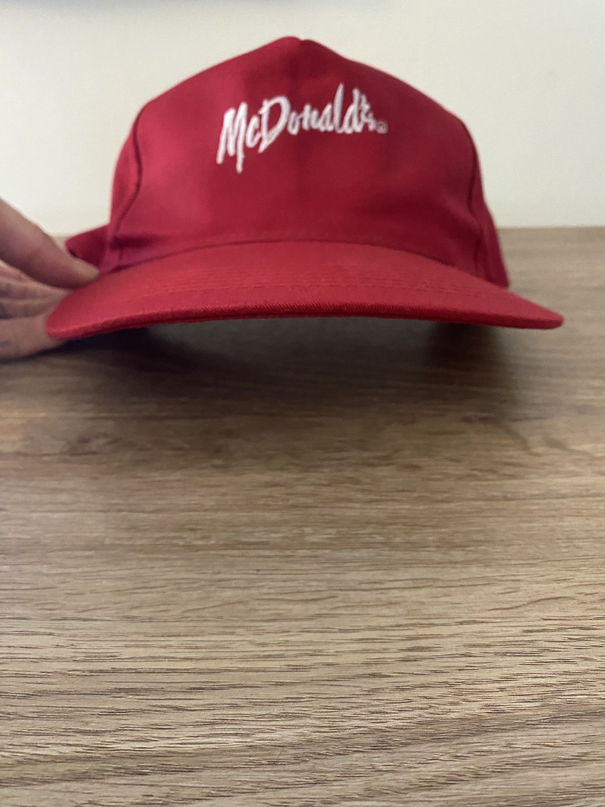 Vintage Vintage 80’s McDonald’s Red Uniform Snap Back Hat Cap Size ONE SIZE - 6 Thumbnail