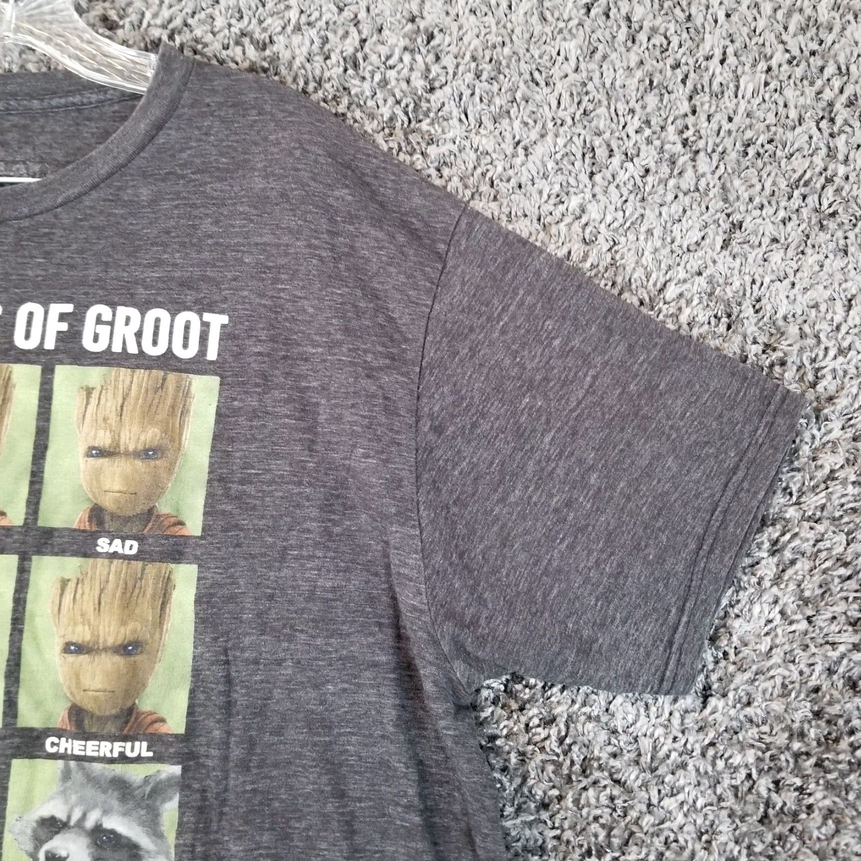 Vintage VINTAGE Guardians Of The Galaxy Gardians Of The Galaxy Mens Gray Short Sleeve Groot Graphic Tee 2X Big & Tall Size 2X T-Shirt Mens Groot Gray 2X Size US 39 - 3 Thumbnail