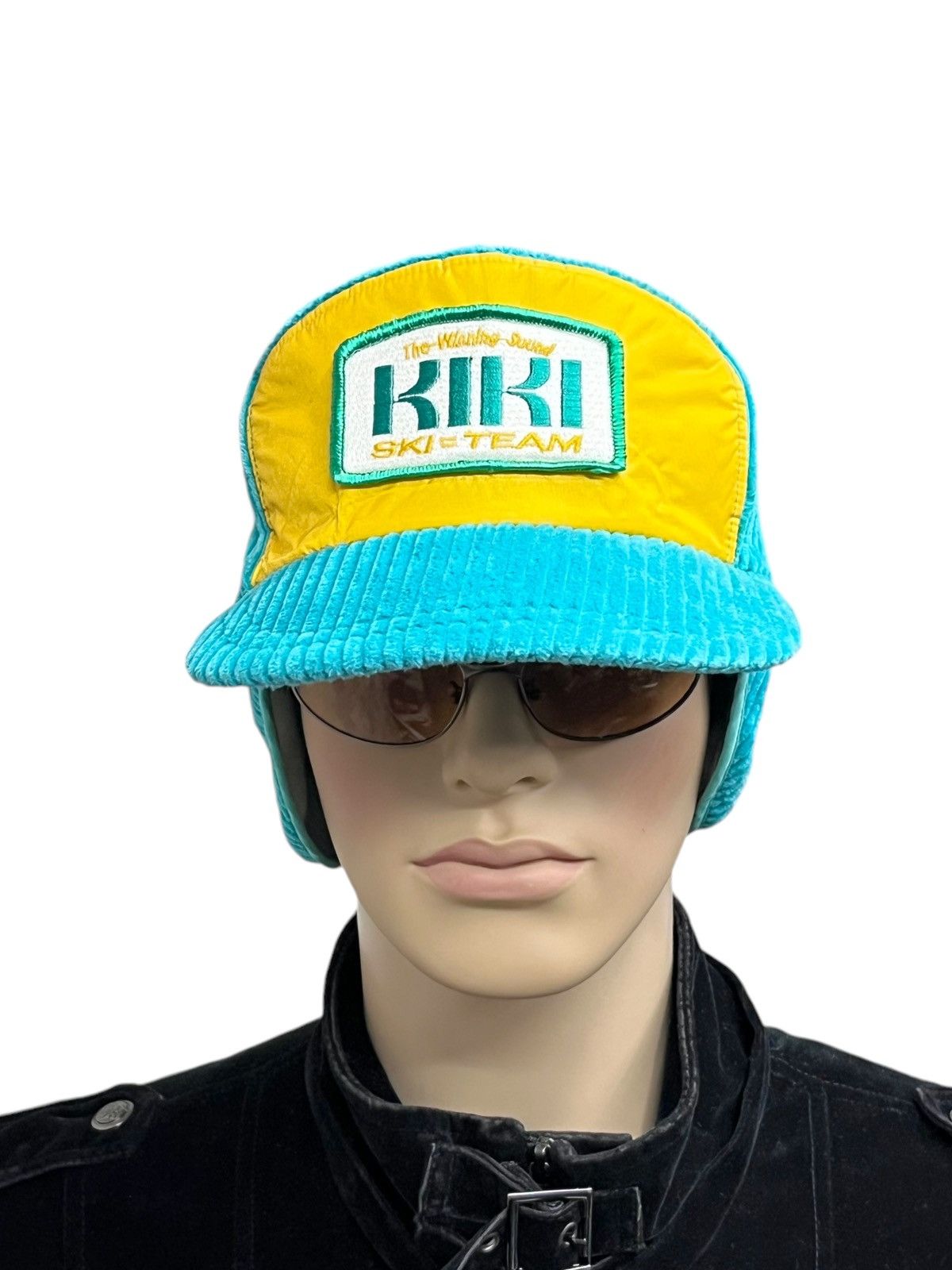 Vintage FYE⛷️Vintage 90’s KIKI SKI TEAM 7Panel Ear Flap Corduroy Hat Size ONE SIZE - 3 Thumbnail