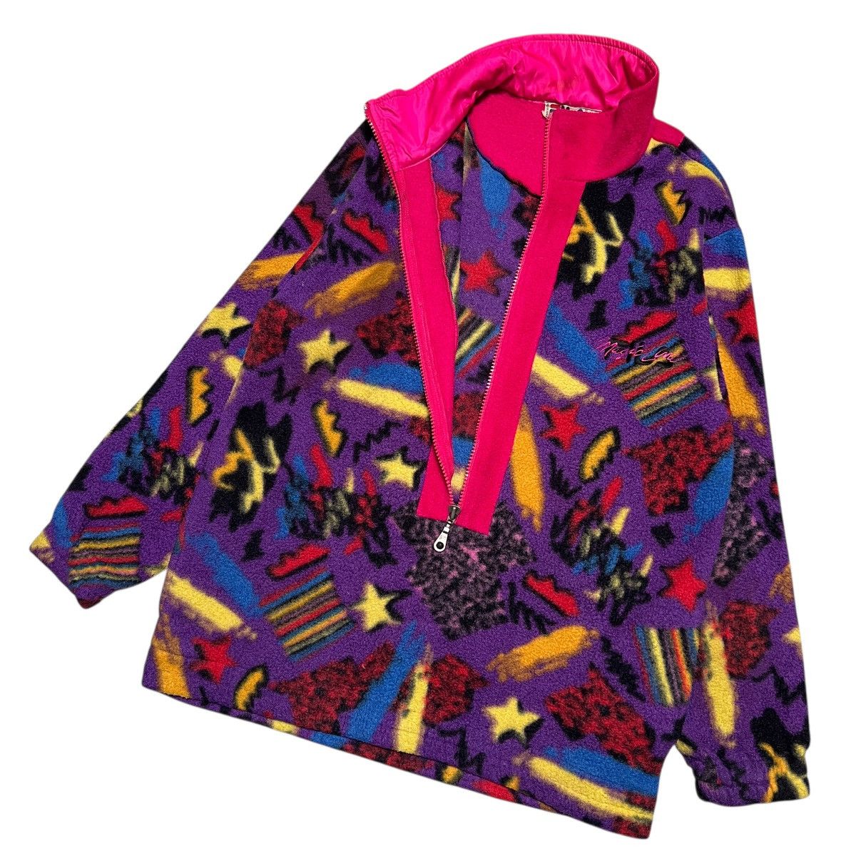 Fila Vintage Fila Magic Line Printed Fleece Anorak Jumper Jacket Size US S / EU 44-46 / 1 - 4 Thumbnail