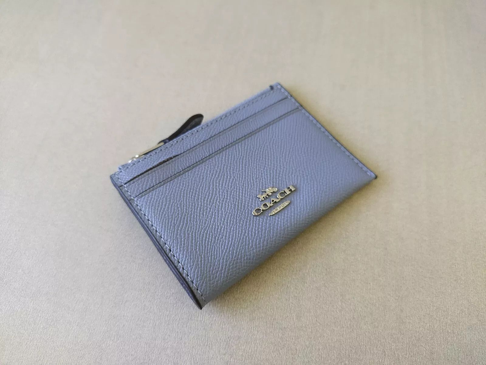 Coach Coach Mini Skinny ID zip Card Case in cross grain T 9101 Size ONE SIZE - 8 Thumbnail