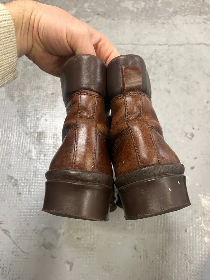 Miu Miu 2000s Miu Miu Brown Eroded Leather Boots Size US 8 / EU 41 - 6 Thumbnail