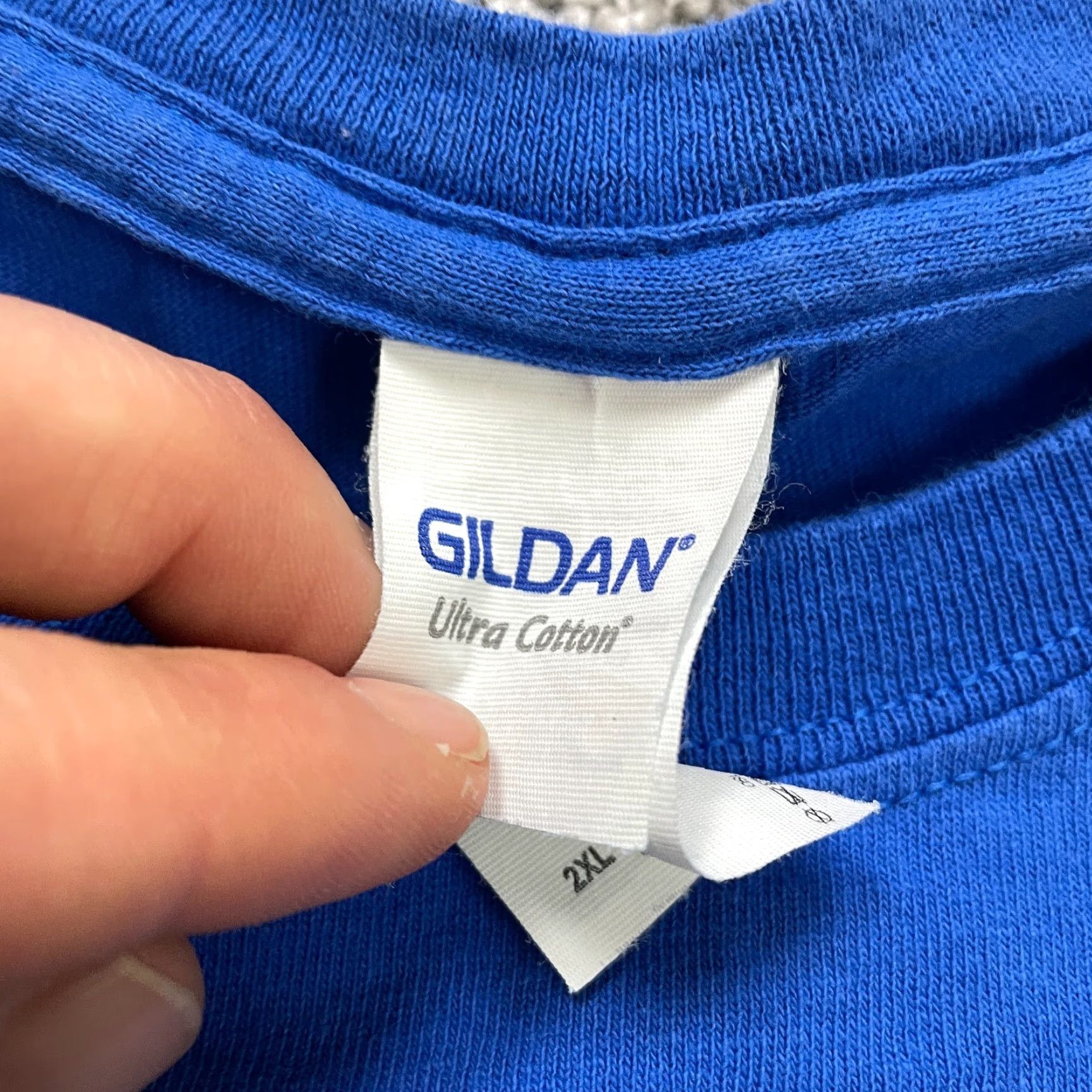 Gildan Gildan Ultra Cotton T-Shirt Unisex Adult 2XL Blue Graphic Print Short Sleeve Crew Neck Hamilton Fishing 33rd Annual Outdoor Classic Size US XXL / EU 58 / 5 - 6 Thumbnail