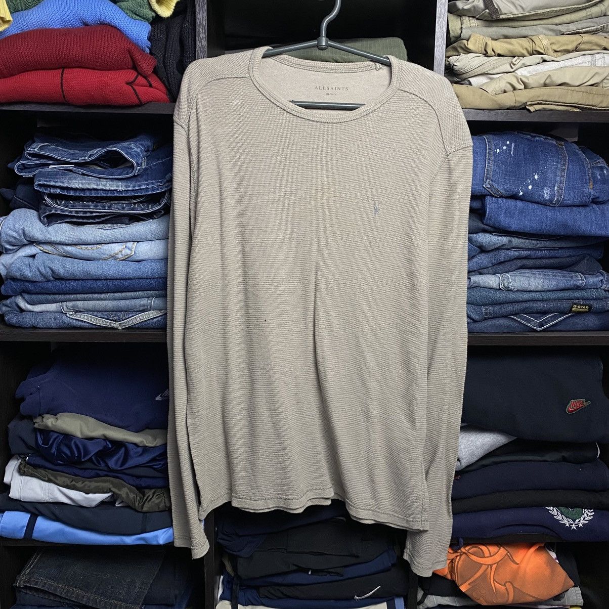 Allsaints Designer Allsaints small logo y2k streetwear longsleeve Size US M / EU 48-50 / 2 - 1 Thumbnail