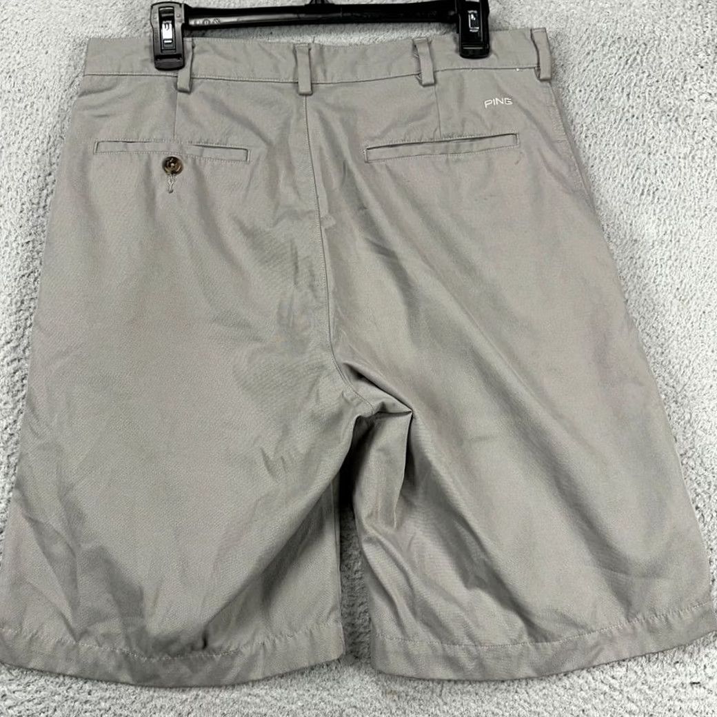 Vintage Ping Golf Shorts Mens 32 Light Grey Athletic Flat Front Pockets Chino Golfing Size US 32 / EU 48 - 2 Thumbnail