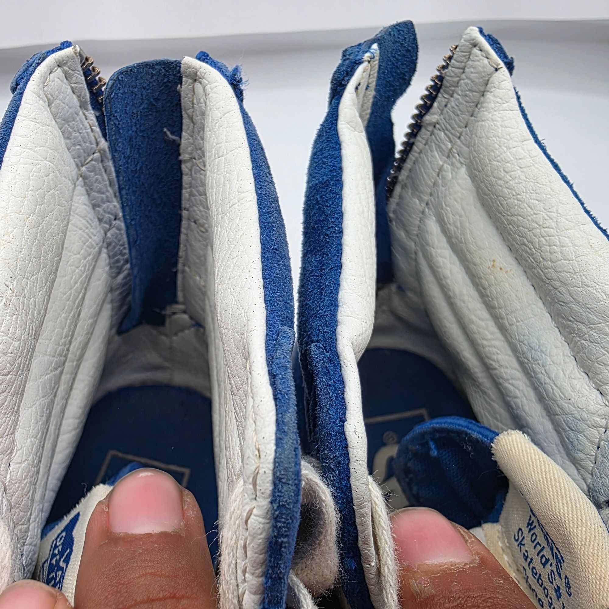 Vans Vans Sk8-Hi Mens 5.5 Blue White Hi Top Skateboarding Shoes S Size US 5.5 / EU 38 - 7 Thumbnail