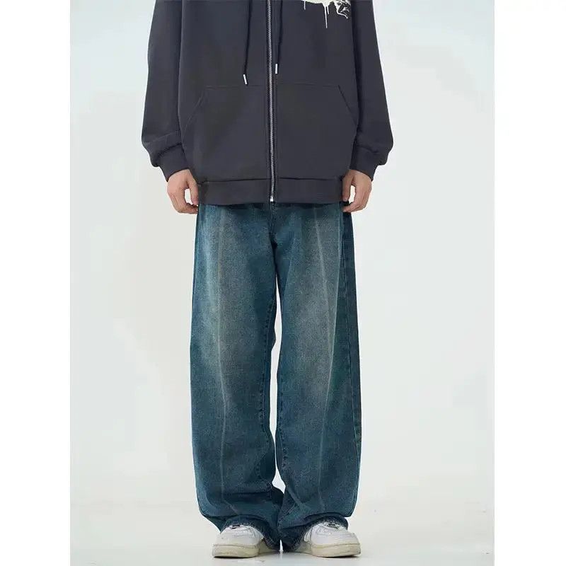Japanese Brand Washed straight leg wide leg jeans Size US 32 / EU 48 - 6 Thumbnail