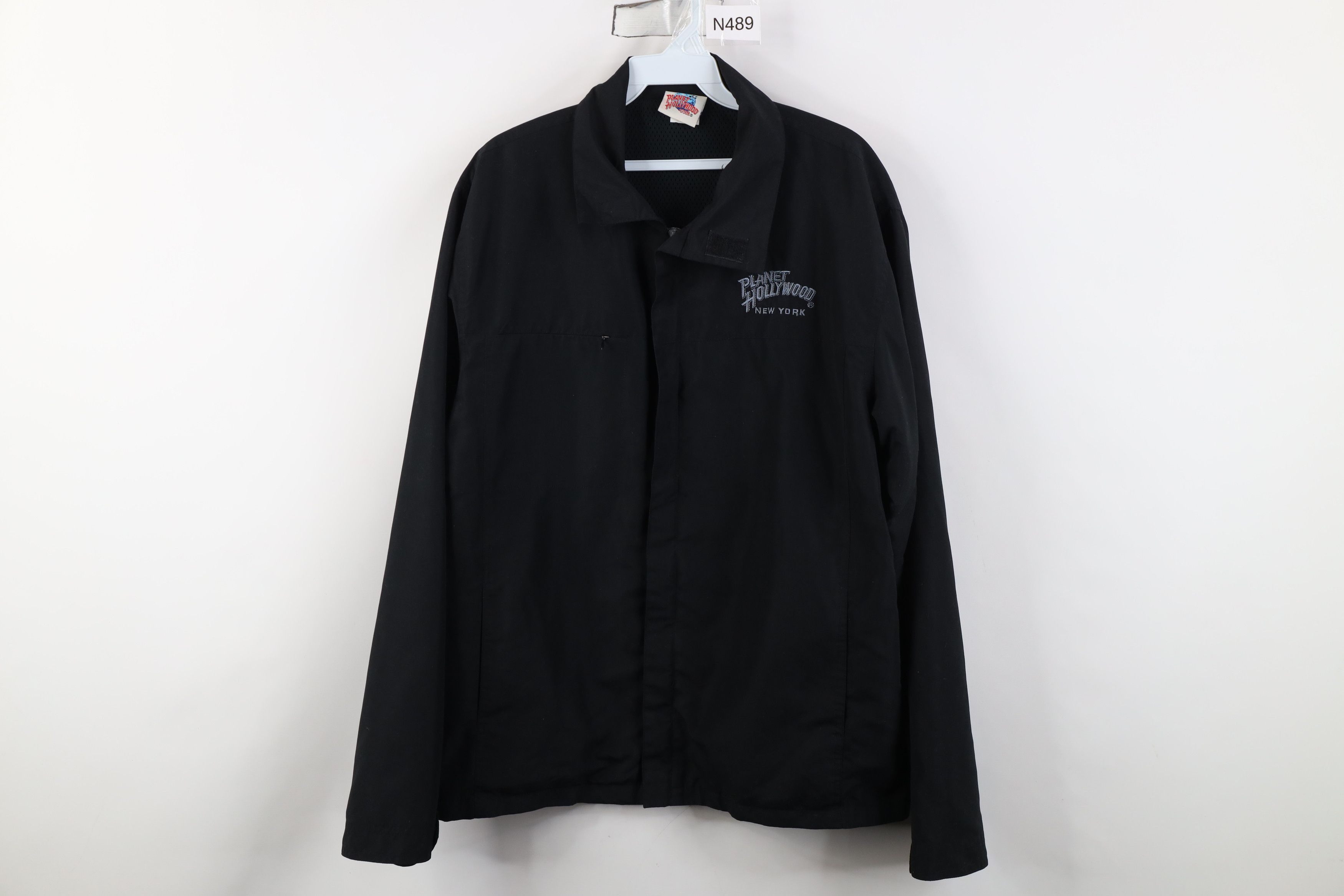 Vintage Vintage 90s Y2K Planet Hollywood New York Microfiber Jacket Size L / US 10 / IT 46 - 1 Thumbnail