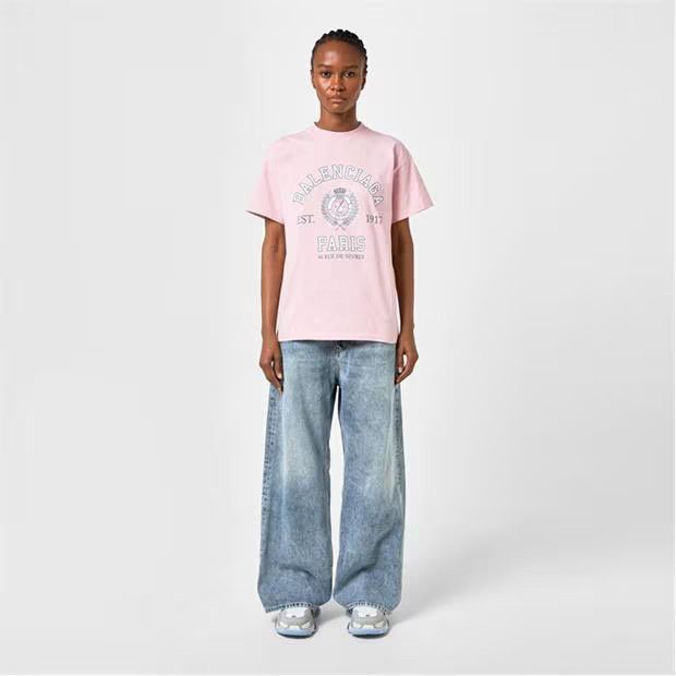 Balenciaga o1g2r1mq0924 T-Shirt in Pink Size XS / US 0-2 / IT 36-38 - 6 Thumbnail