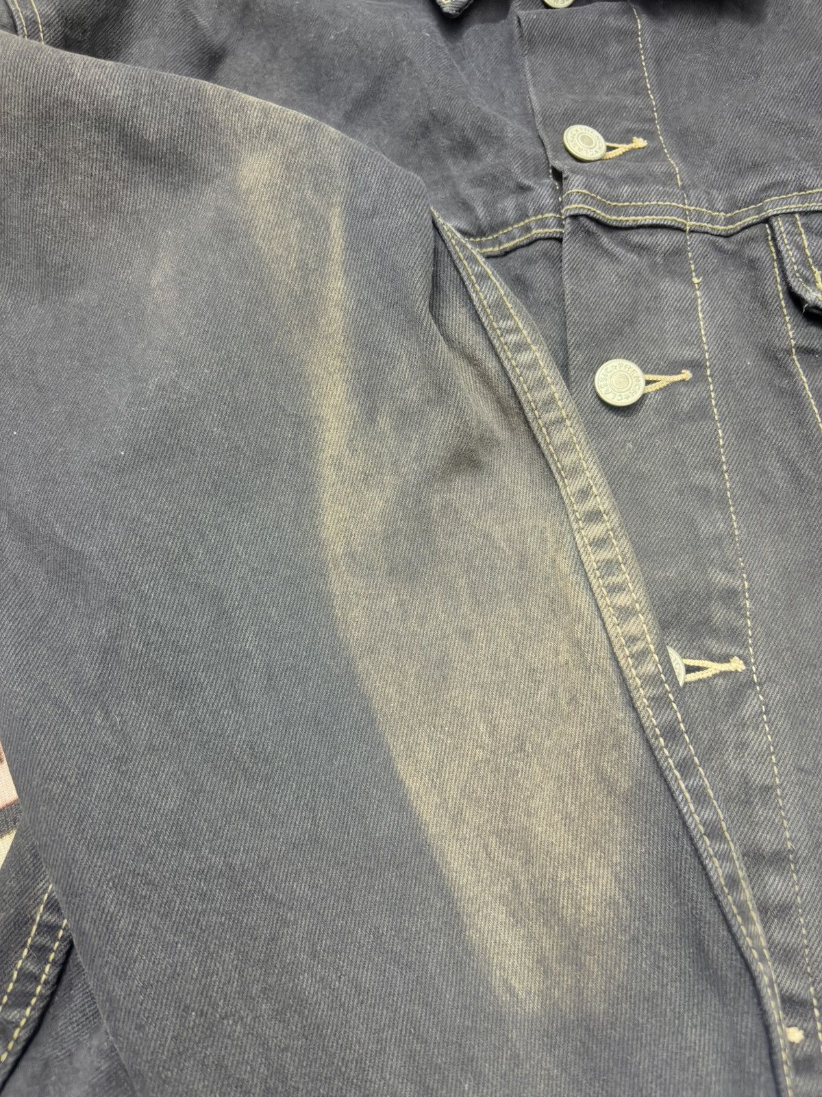 Japanese Brand THE PRIVATES Men's Denim Jacket, Size M,Black Size US M / EU 48-50 / 2 - 3 Thumbnail