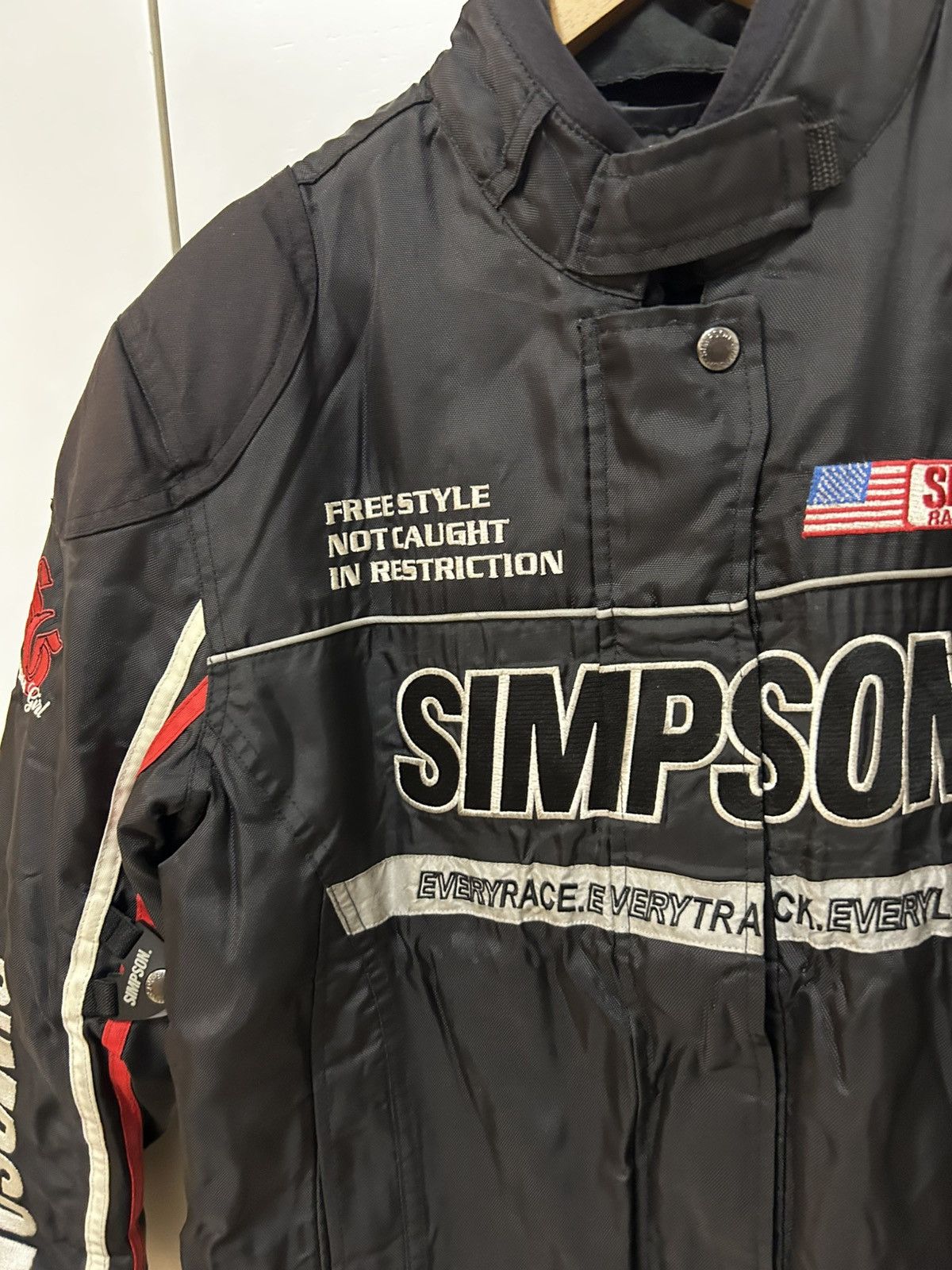 Vintage SIMPSON Girl Biker Vintage Racing Motorcycle jacket Size M / US 6-8 / IT 42-44 - 3 Thumbnail