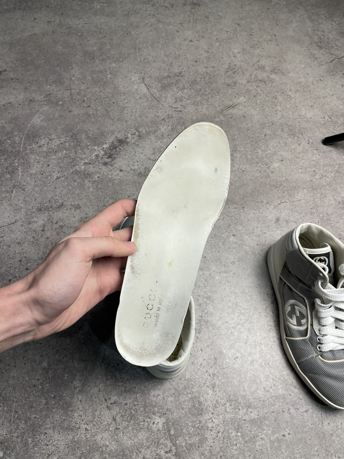 Gucci Gucci Gray High Top Sneakers Size US 8 / EU 41 - 12 Thumbnail
