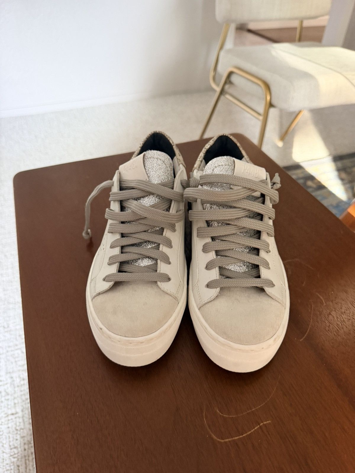 P448 P448 Thea silver snake platform gray white sneaker 36 Size US 6 / IT 36 - 24 Thumbnail