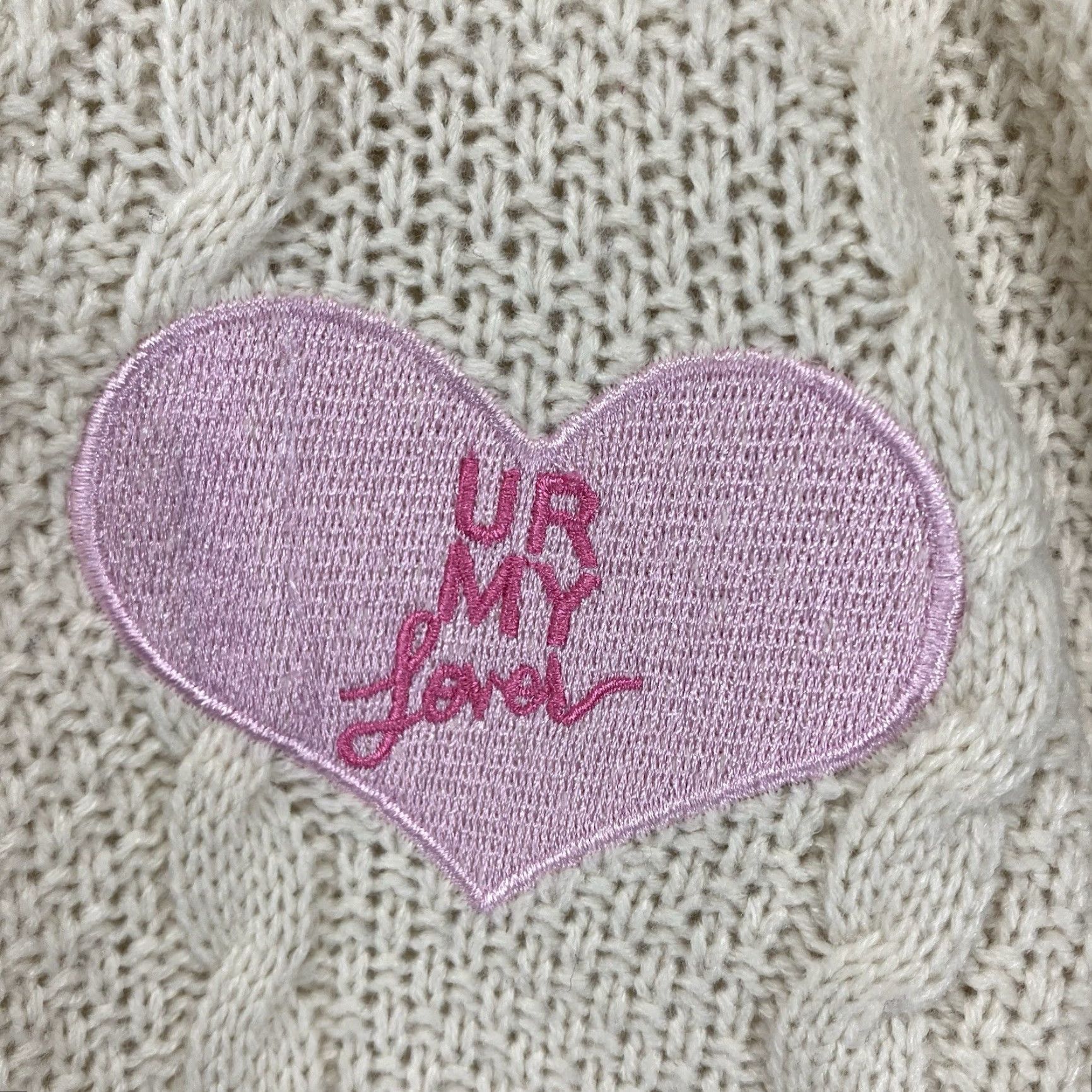 Vintage Lover Cardigan Pink Heart Embroidery Taylor Swift Knit V-Neck Button Loose Fit Womens Cardigan 1989 TV Stars Winter 2024 Vintage Style TS MED Size M / US 6-8 / IT 42-44 - 4 Thumbnail