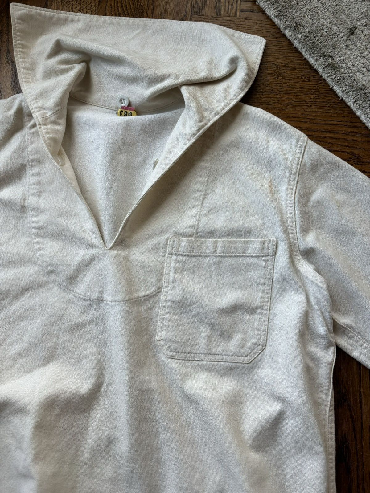 Vintage 1960s East German Navy Smock Vintage Canvas Soviet Sailor US Size US M / EU 48-50 / 2 - 11 Thumbnail