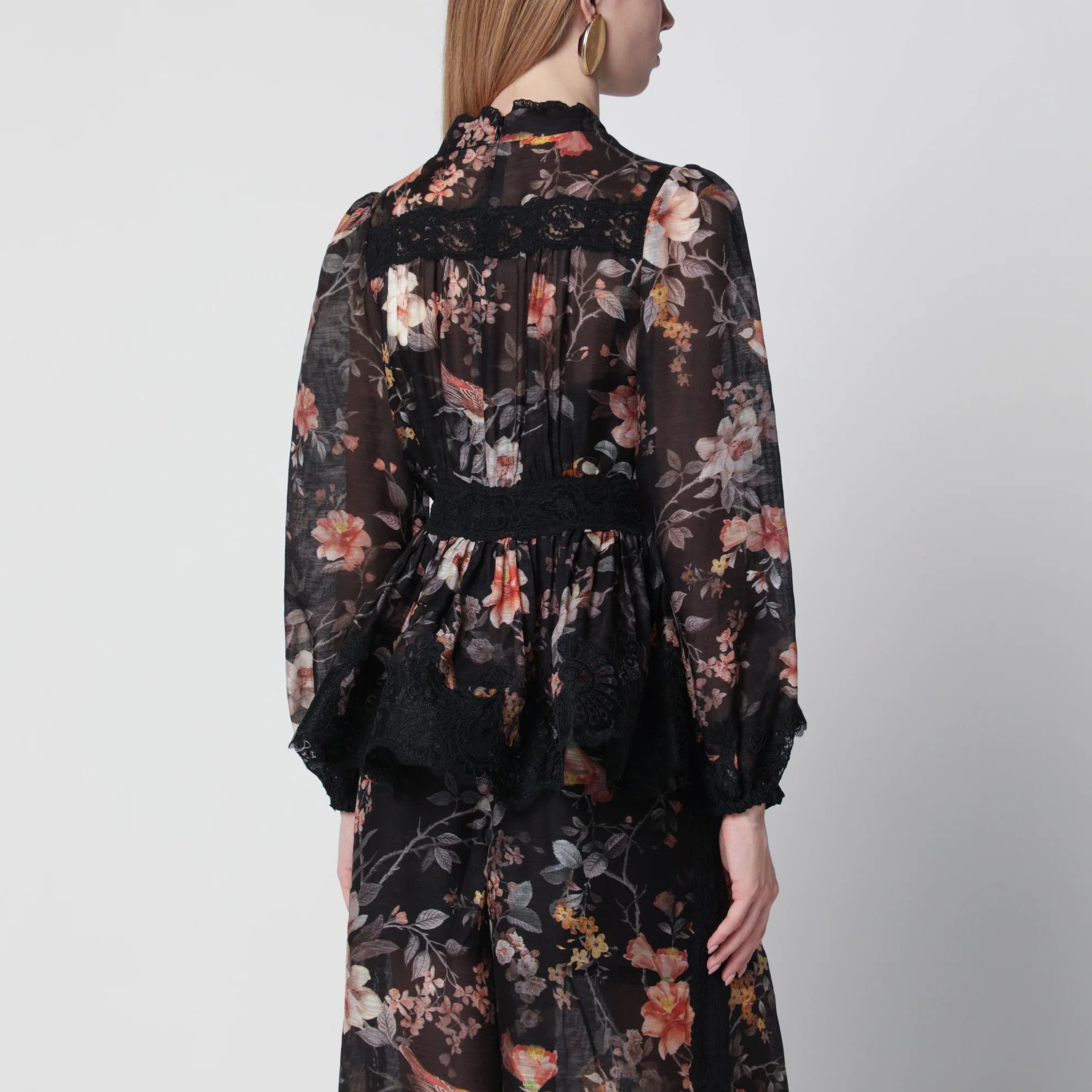 Zimmermann o1d2blof0526 Carousel Peplum Lace Blouse in Multicolor Size M / US 6-8 / IT 42-44 - 2 Thumbnail
