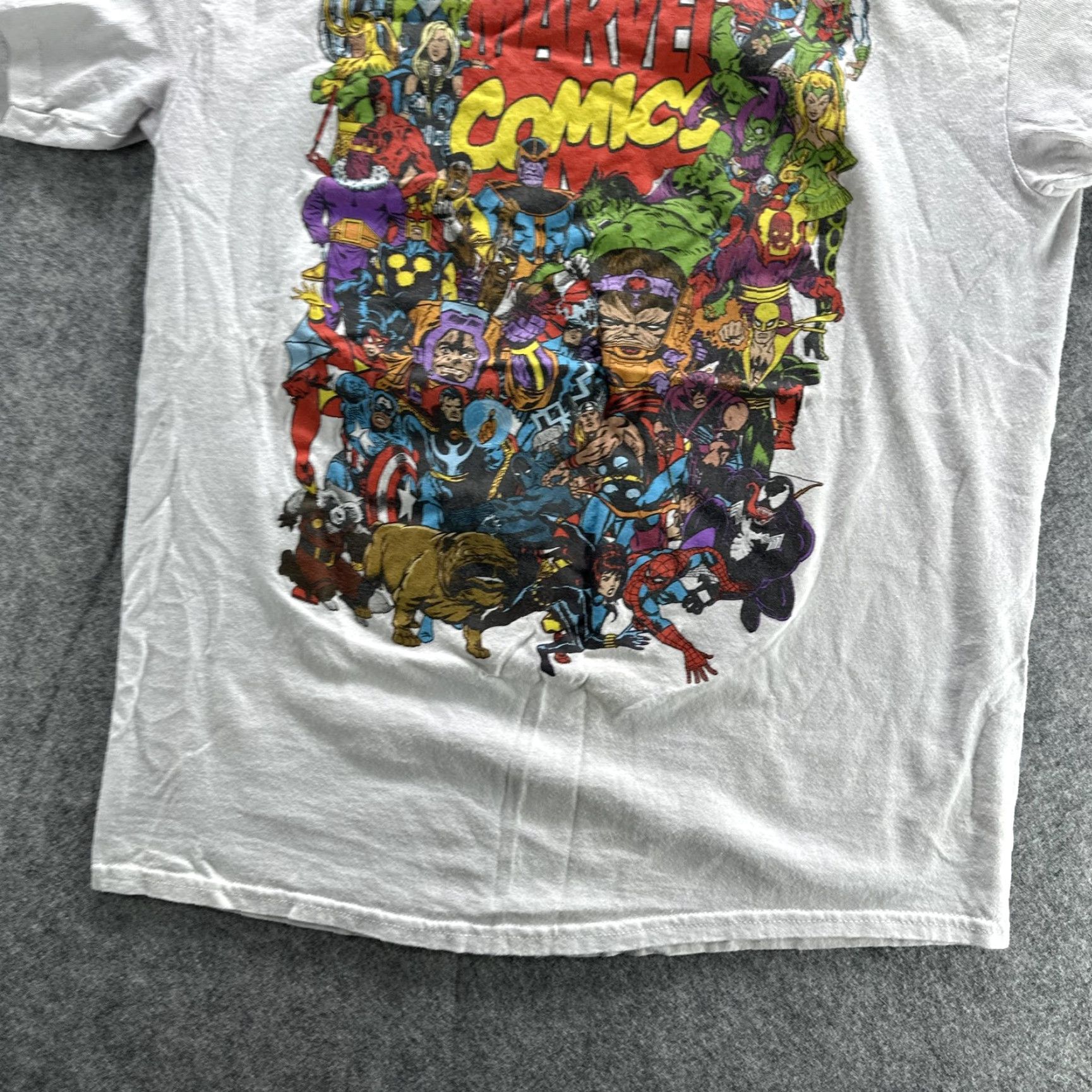 Vintage Marvel Comics Shirt Mens Medium White Superhero Graphic Tee Avengers Heroes Size US M / EU 48-50 / 2 - 5 Thumbnail