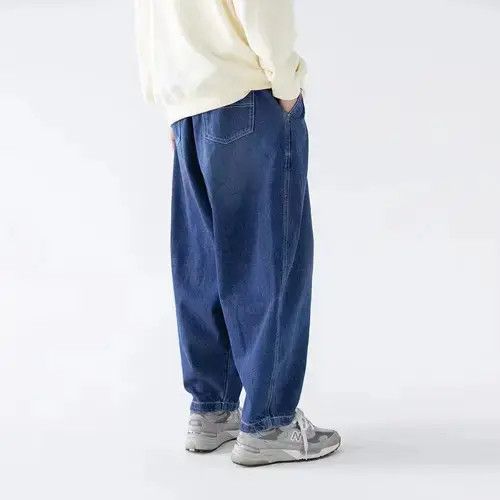 Japanese Brand 20AW Indigo Union Japan Blue Denim Casual Carrot Pants Size US 33 - 3 Thumbnail