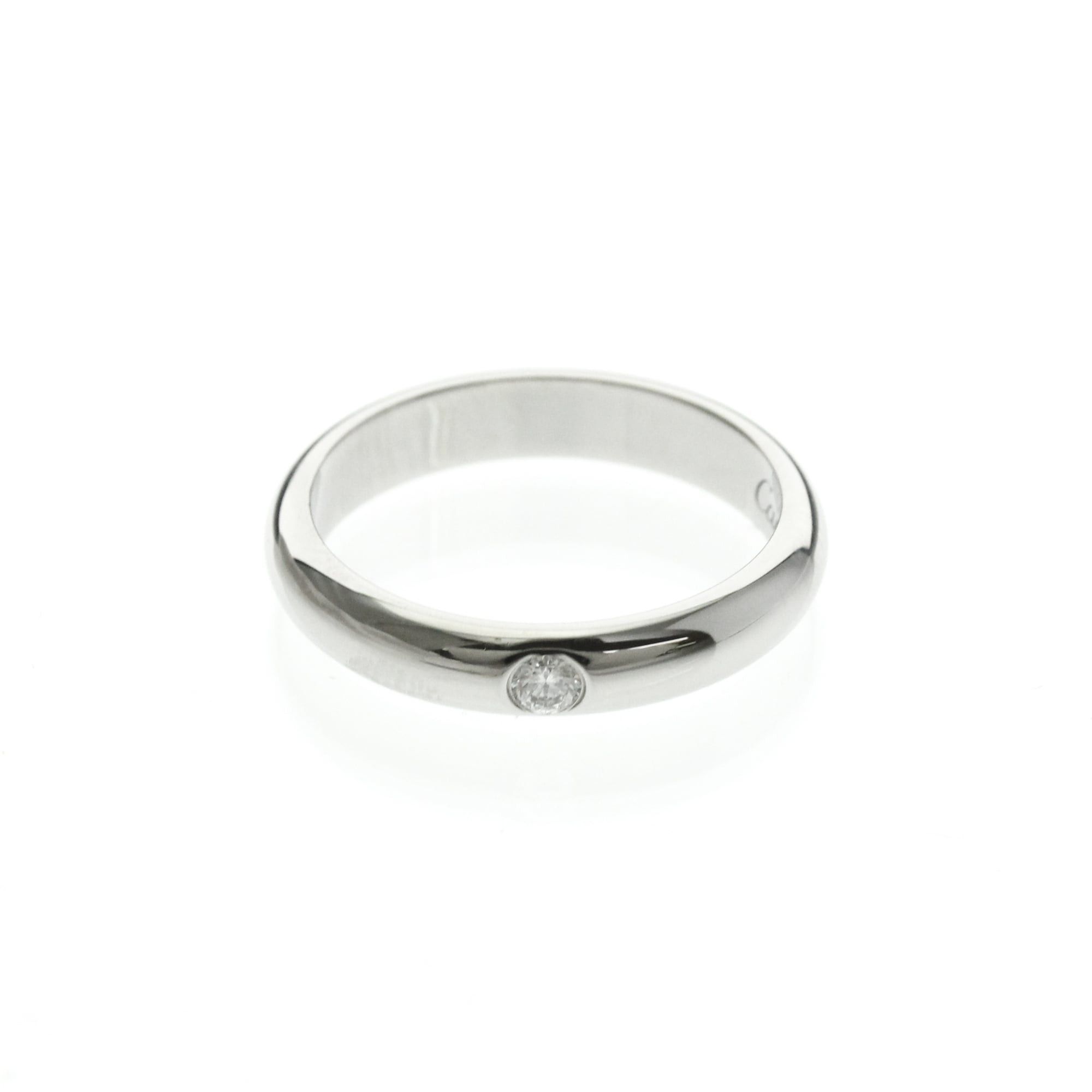 Cartier Cartier 1895 Wedding Ring, 1 Diamond Platinum Fashion Diamond Band Ring Silver Size ONE SIZE - 1 Thumbnail