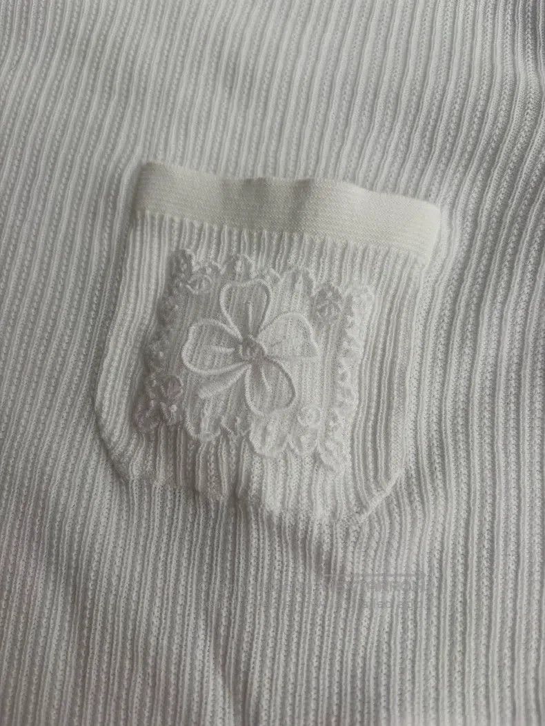 Chanel Chanel Camelia pocket cuff decoration knitted short sleeve Size XS / US 0-2 / IT 36-38 - 3 Thumbnail