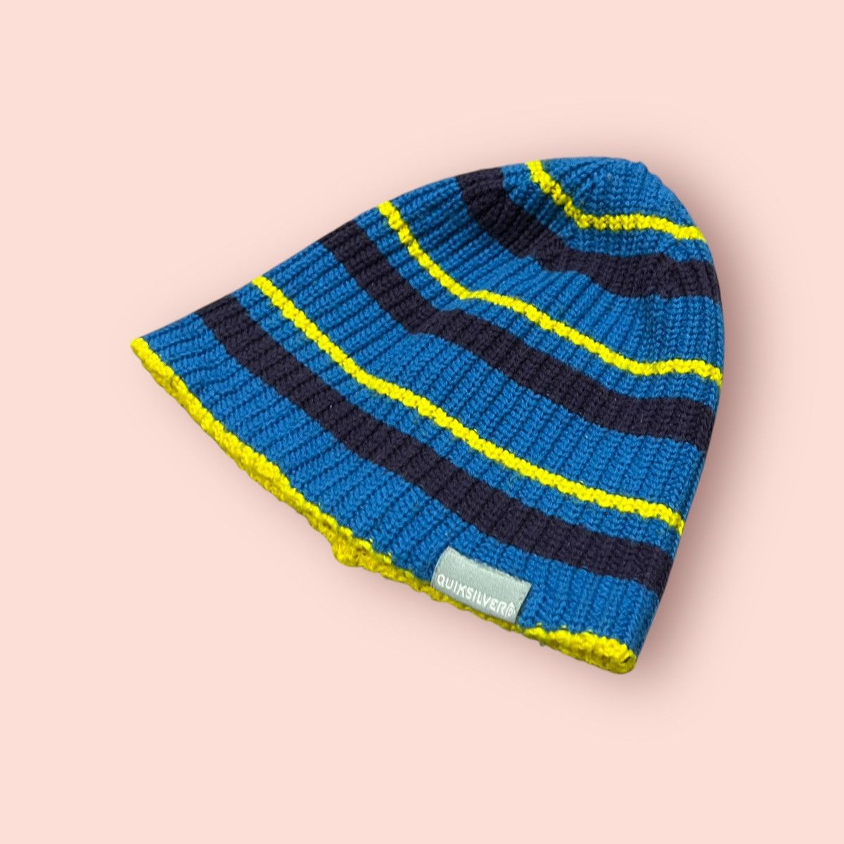 Quiksilver × Vintage VINTAGE QUIKSILVER DOUBLE LAYER STRIPED KNITTED BEANIE Size ONE SIZE - 21 Thumbnail