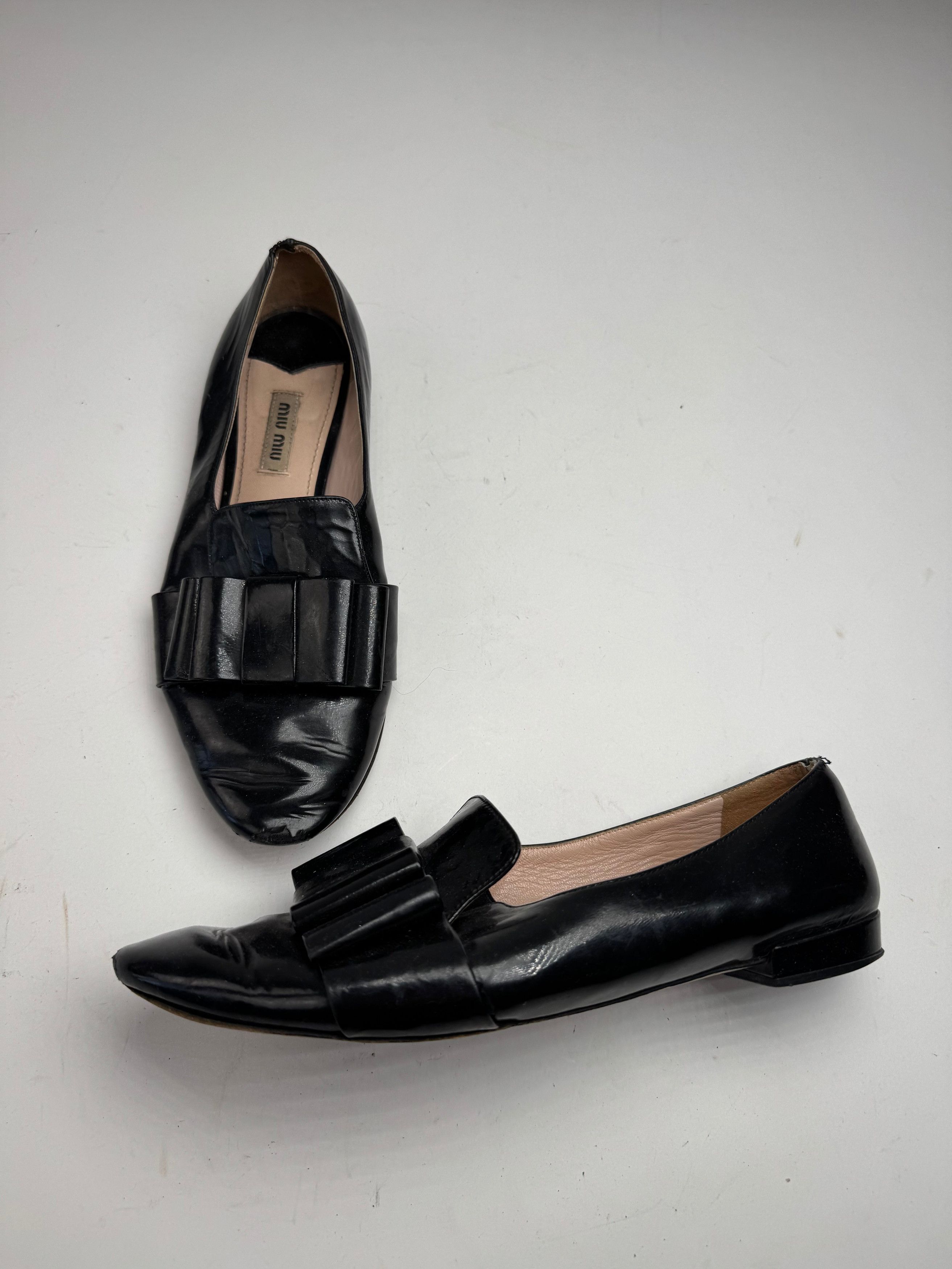 Miu Miu Patent Leather Ballerinas black 38 Size US 7 / IT 37 - 1 Thumbnail