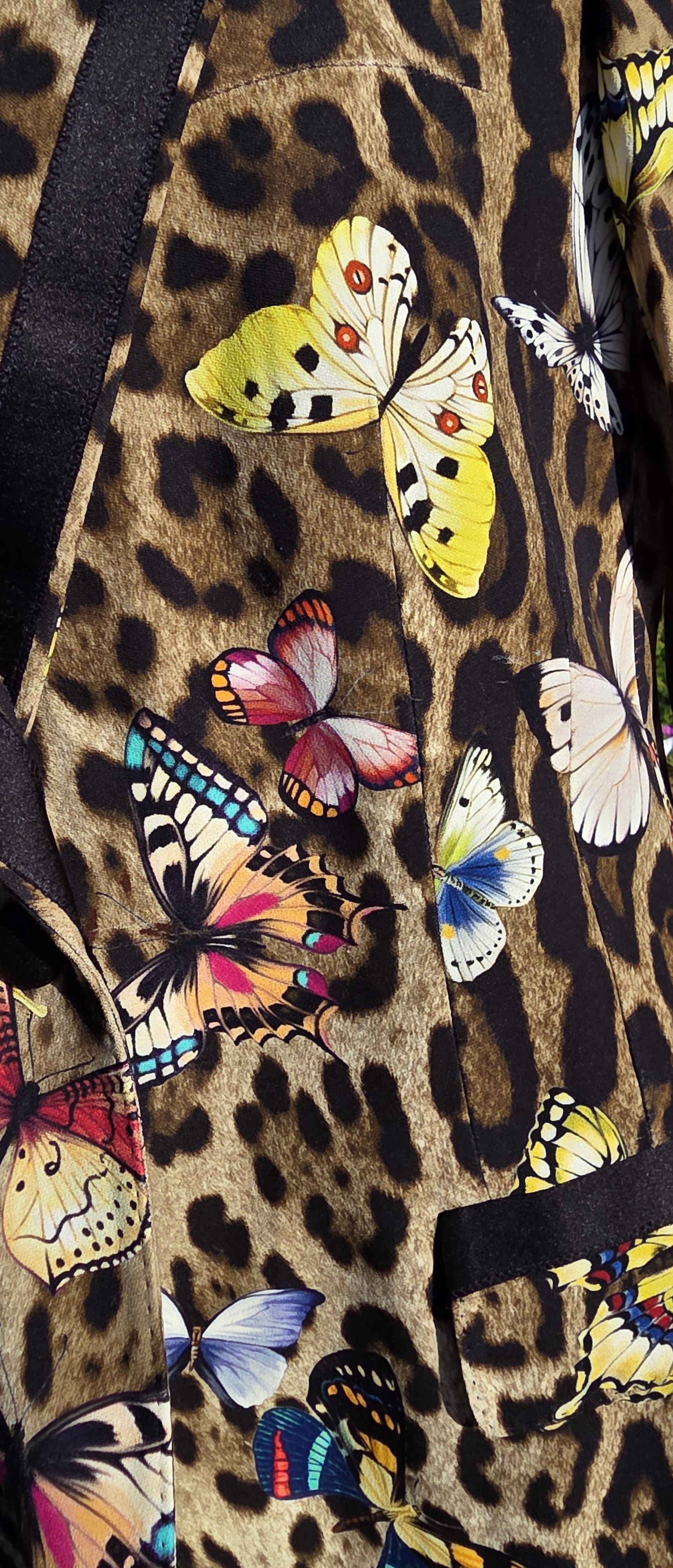 Dolce & Gabbana Dolce & Gabbana Silk Leopard Butterfly Blazer IT 44/US 8 Size M / US 6-8 / IT 42-44 - 7 Thumbnail