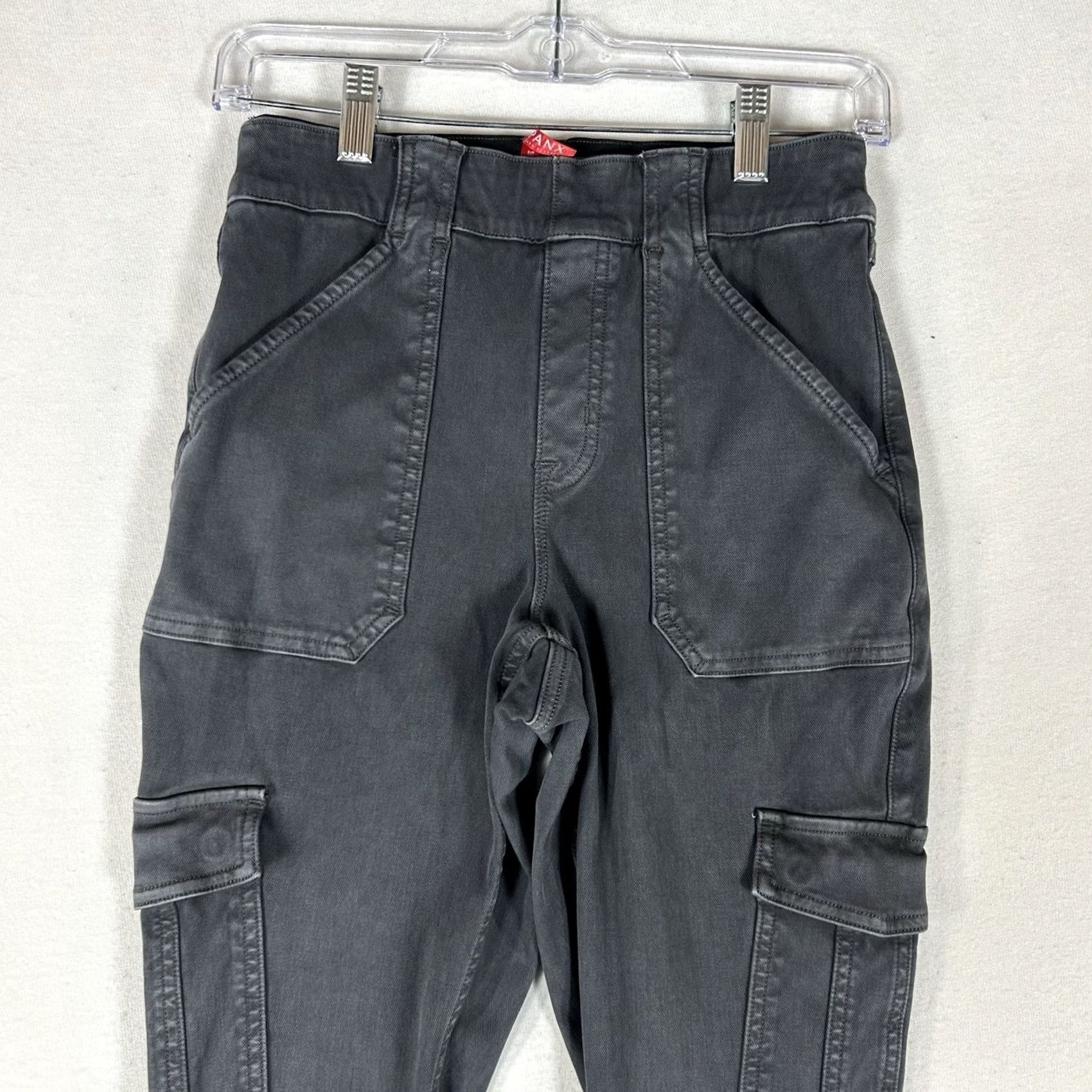 Spanx Spanx Twill Ankle Cargo Pants Womens Medium Gray Slim Fit Stretch Pants Size 32" / US 10 / IT 46 - 2 Thumbnail