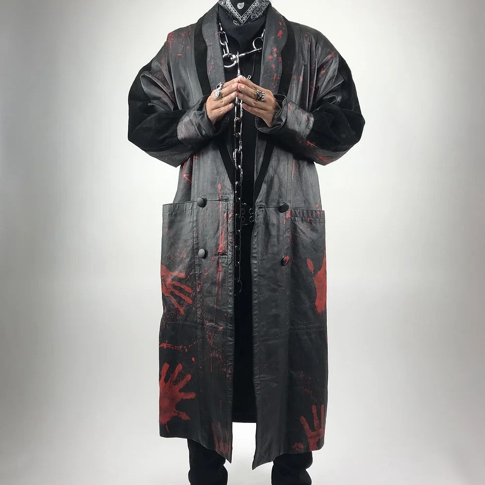Marc Jacobs 008 Save our Souls Trench Coat Jacket Genuine Leather Size US M / EU 48-50 / 2 - 2 Thumbnail