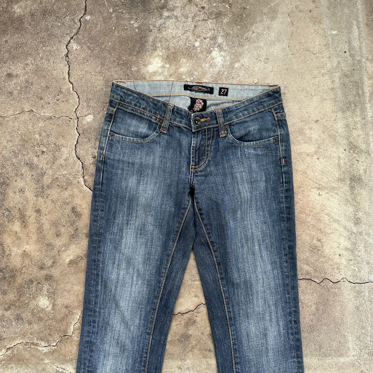 Christian Audigier Vintage Ed Hardy by Christian Audigier Slim Y2K Denim Size 27" / US 4 / IT 40 - 4 Thumbnail