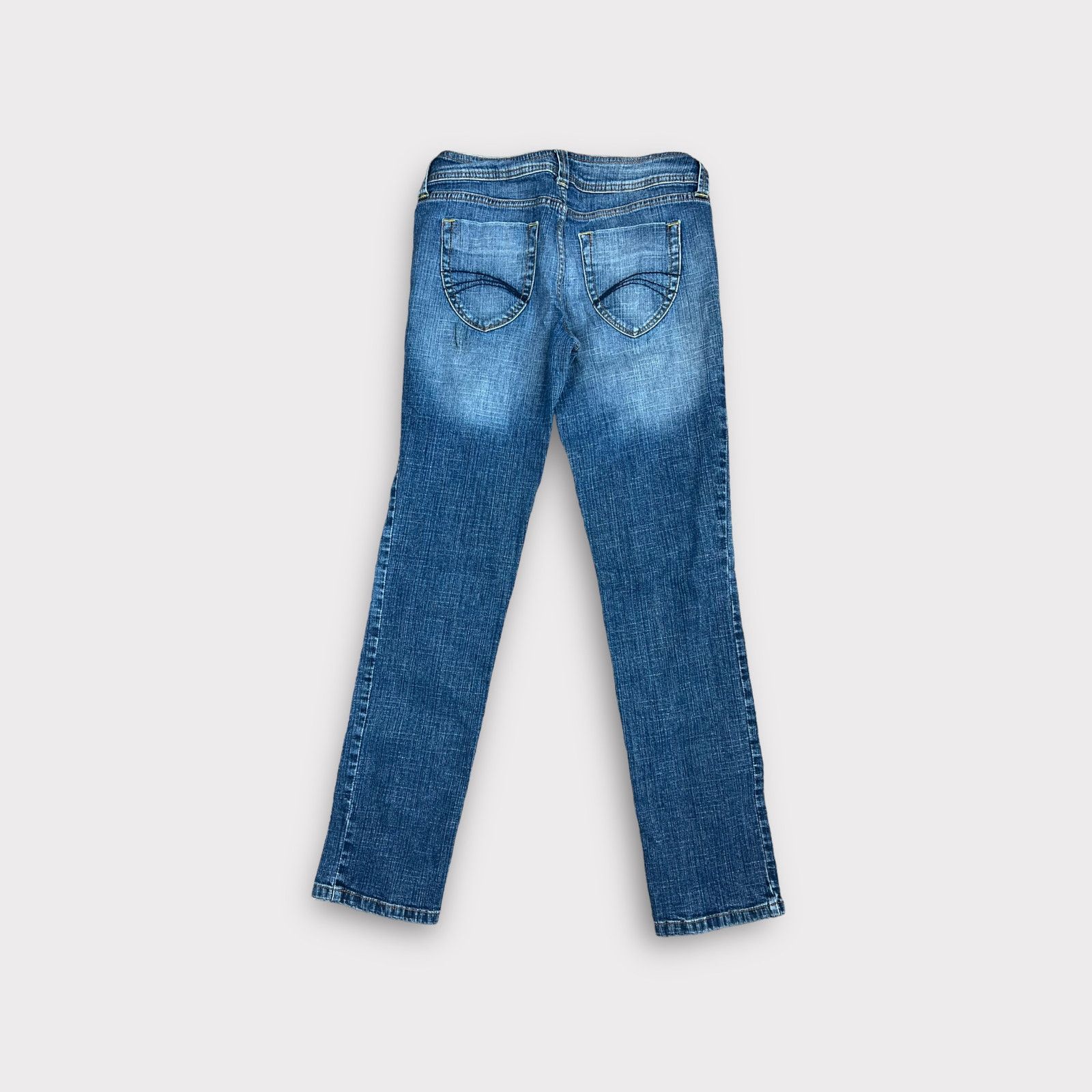Decree Decree | Double Button Low Rise Cotton Blend Jeans | 7 Size 28" / US 6 / IT 42 - 2 Thumbnail
