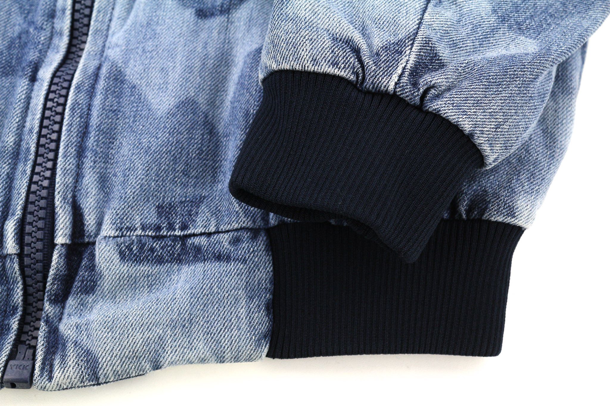 Nudie Jeans GUDRUN CAMO DENIM S Blue Cotton Bomber Jacket 81103 Size S / US 4 / IT 40 - 6 Thumbnail
