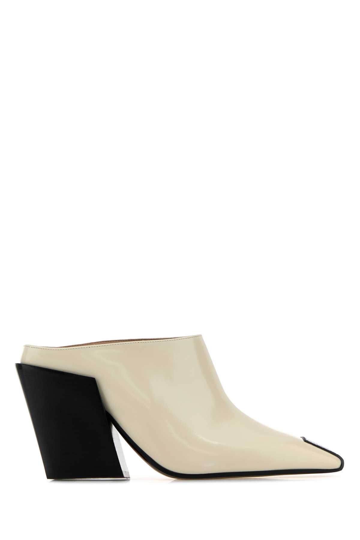 Bottega Veneta Ivory Leather Ventura Mule Shoess Shoes, Women's (Size 8)