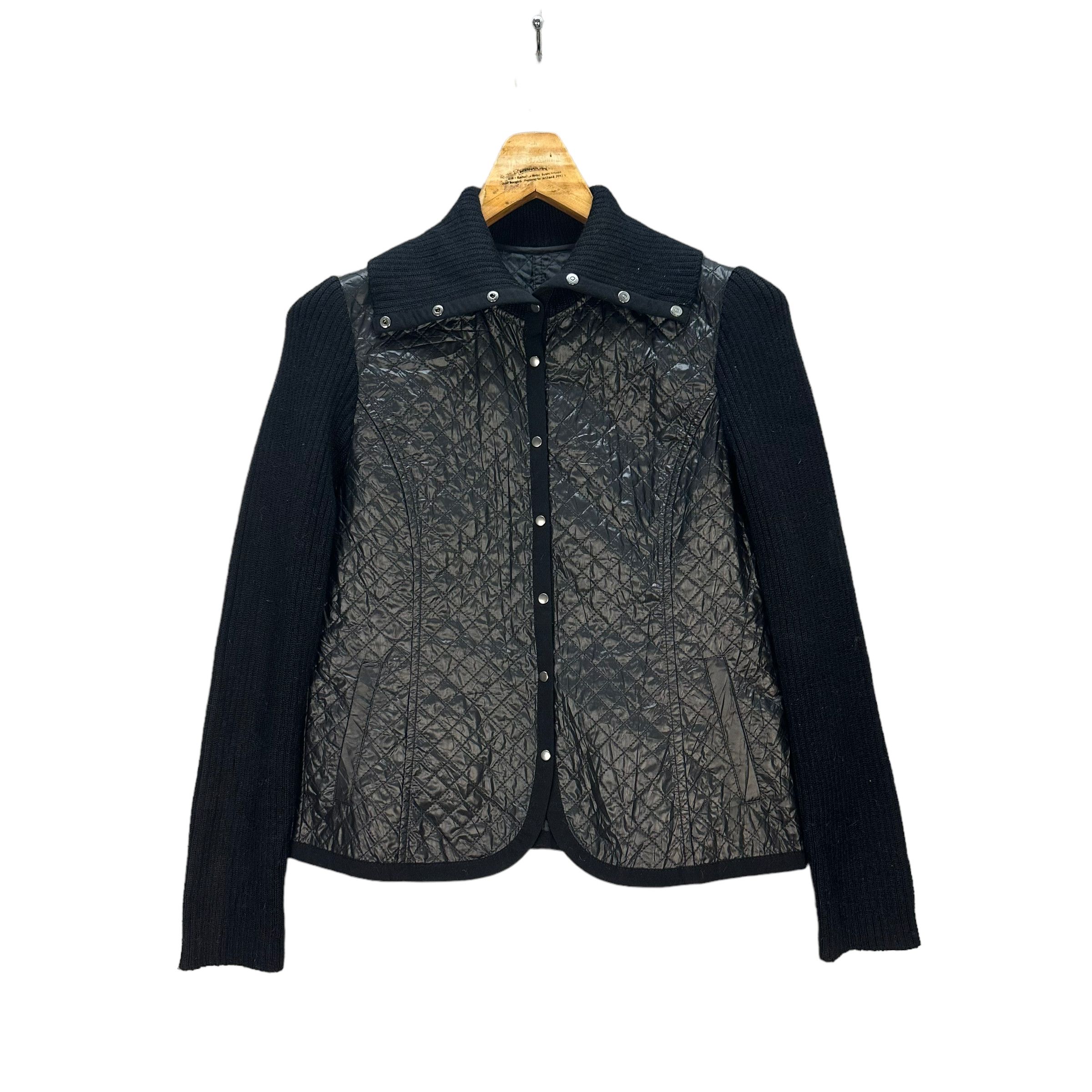 Japanese Brand KANSAI BIS SNAP BUTTON KNIT SLEEVE QUILTED JACKET #8384-006 Size S / US 4 / IT 40 - 1 Thumbnail