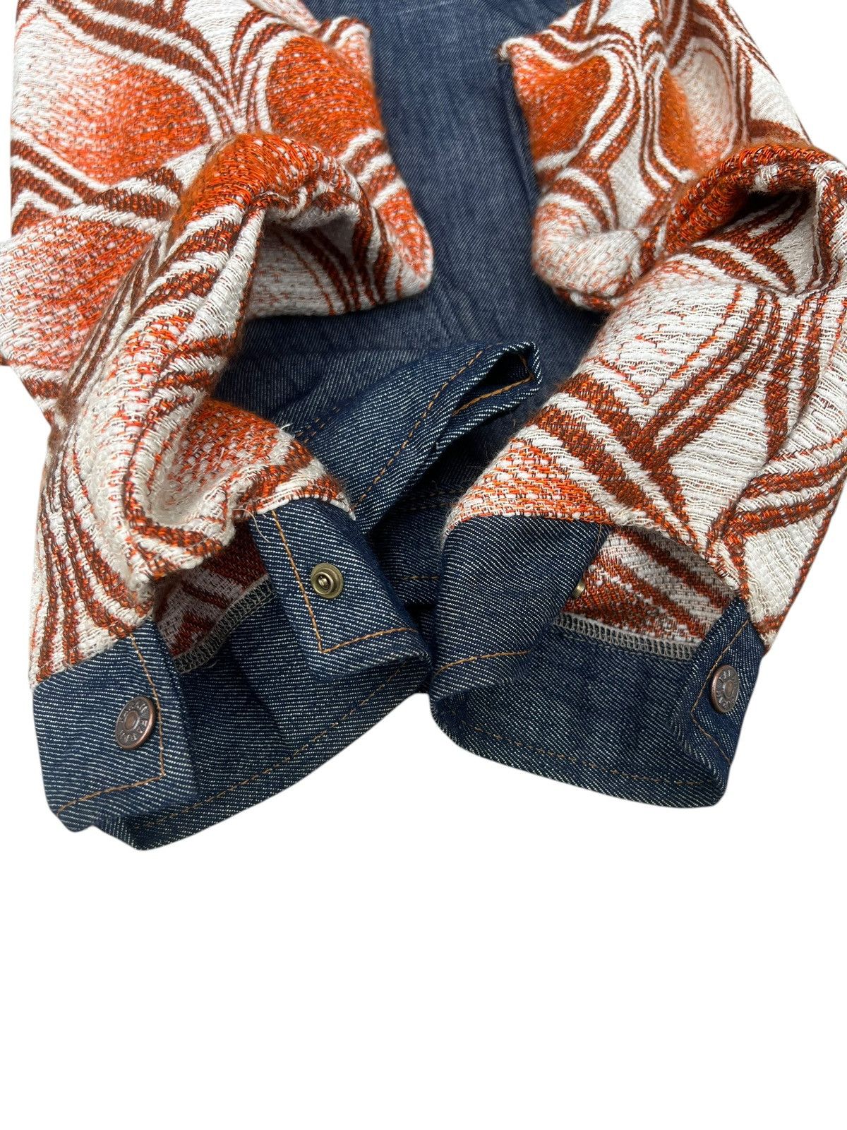 Farah Vintage 70s FARAH Hybrid Denim Trucker Cropped Jacket Size US S / EU 44-46 / 1 - 21 Thumbnail